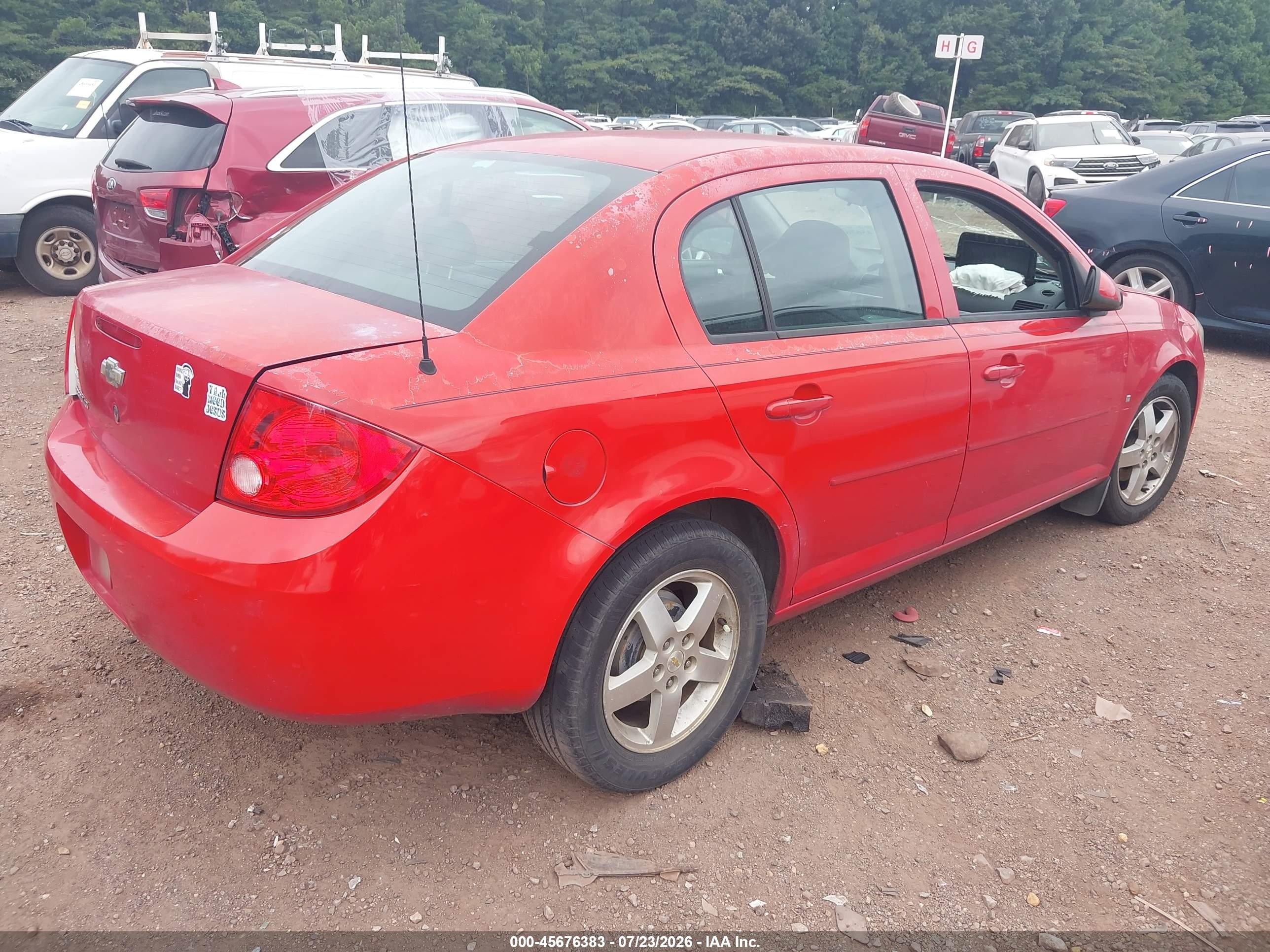 2010 Chevrolet Cobalt Lt Red vin: 1G1AF5F57A7107261