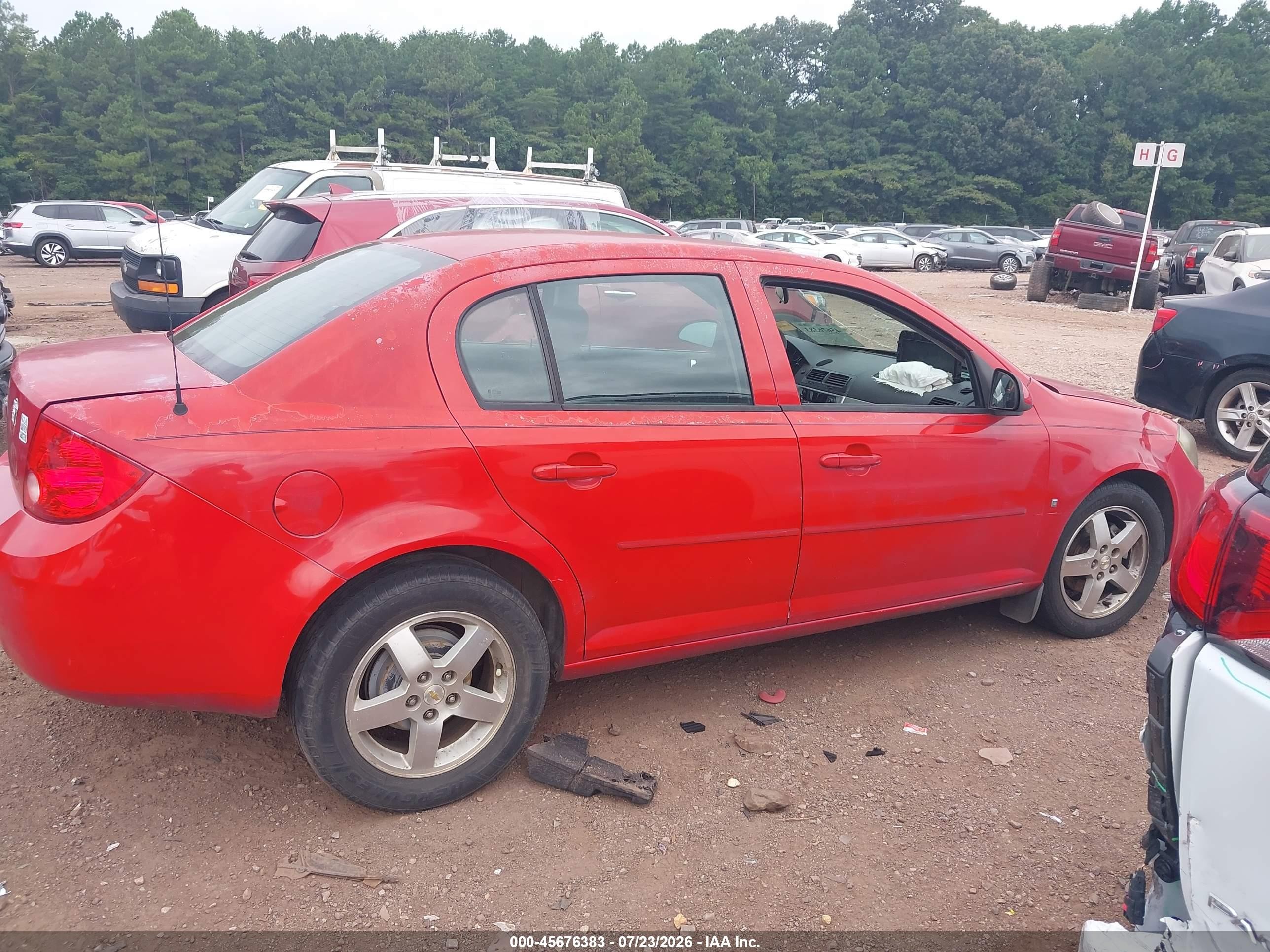 2010 Chevrolet Cobalt Lt Red vin: 1G1AF5F57A7107261