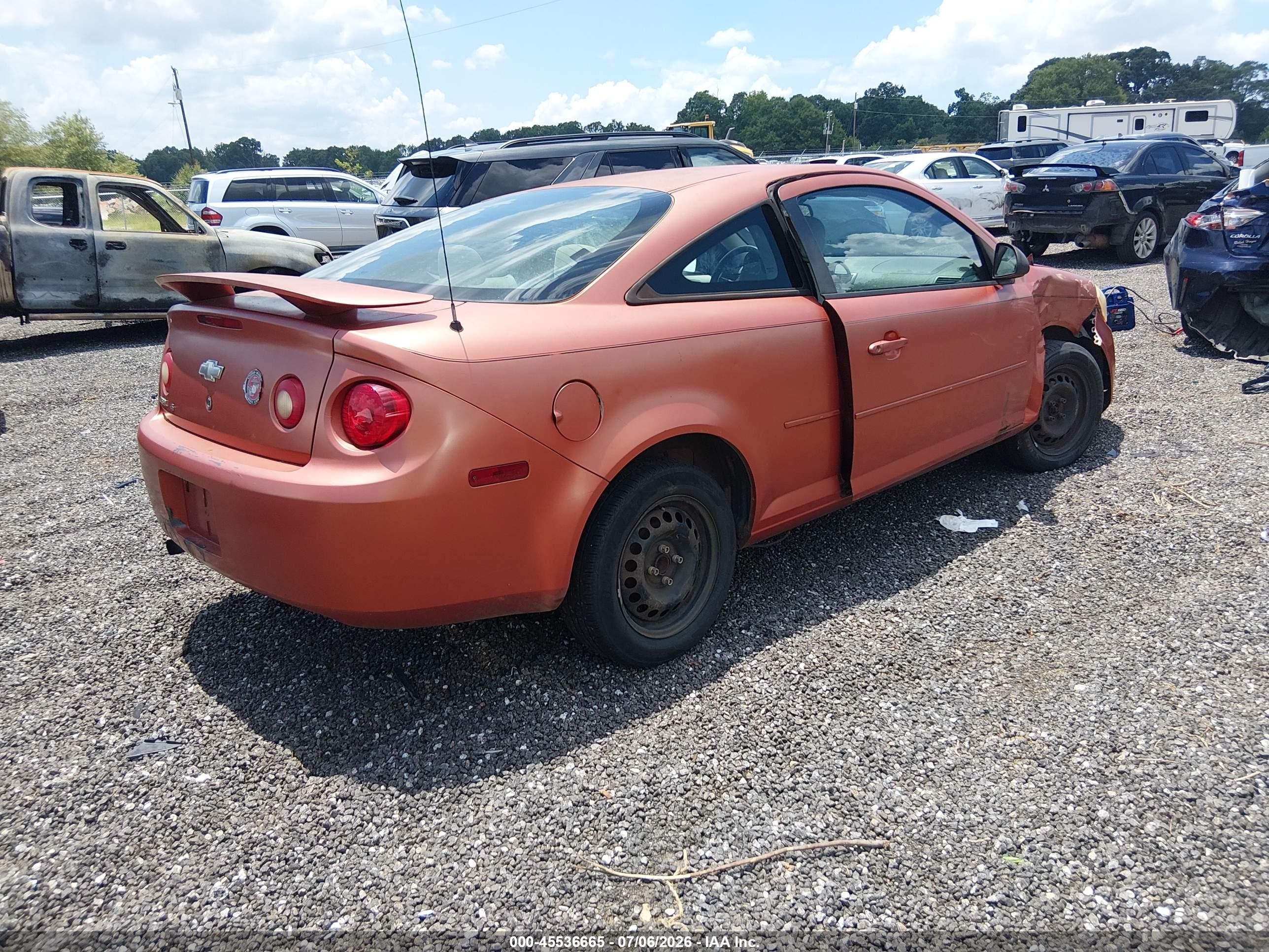 2007 Chevrolet Cobalt Ls Orange vin: 1G1AK15F477254662