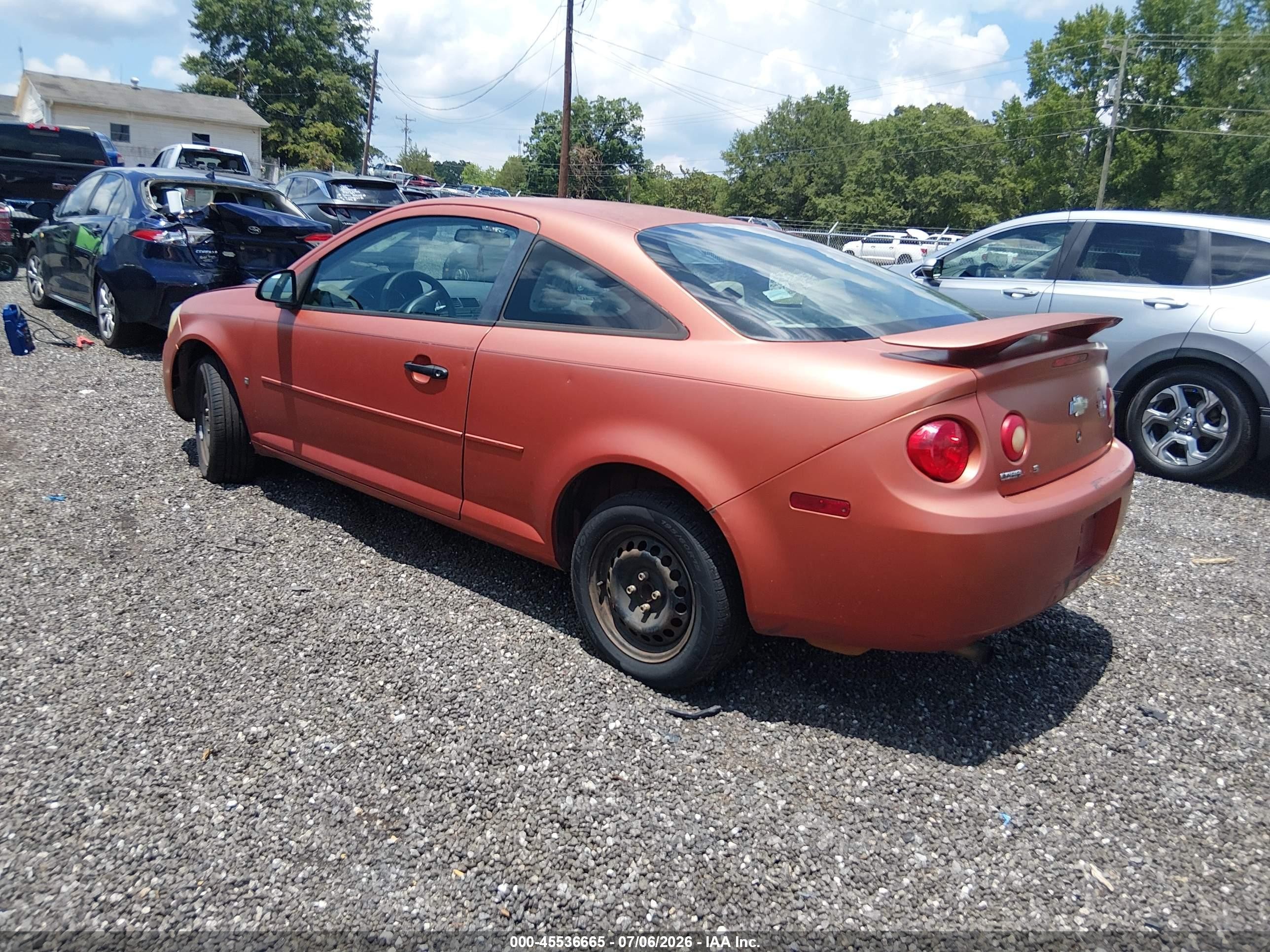 2007 Chevrolet Cobalt Ls Orange vin: 1G1AK15F477254662