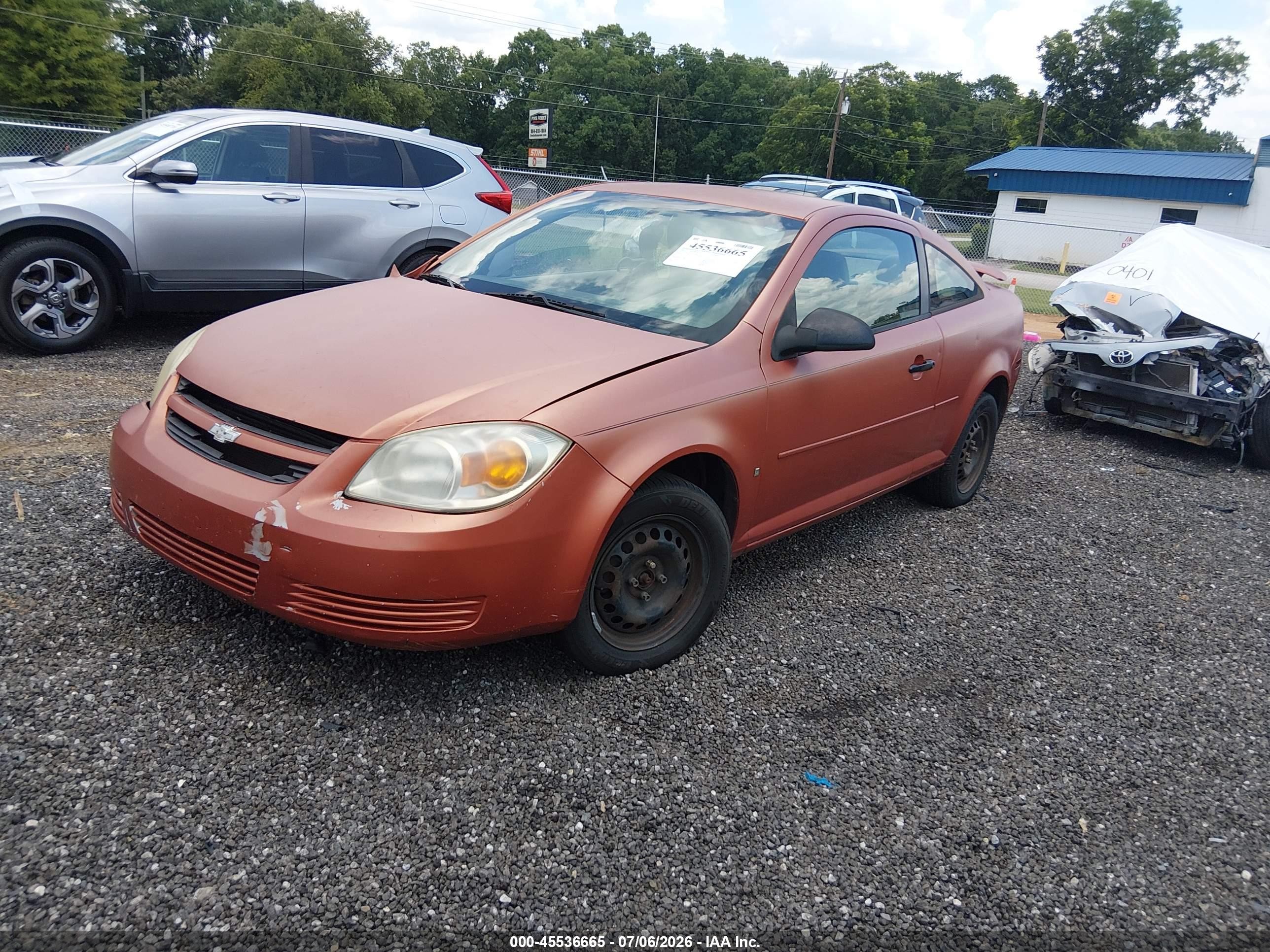 2007 Chevrolet Cobalt Ls Orange vin: 1G1AK15F477254662
