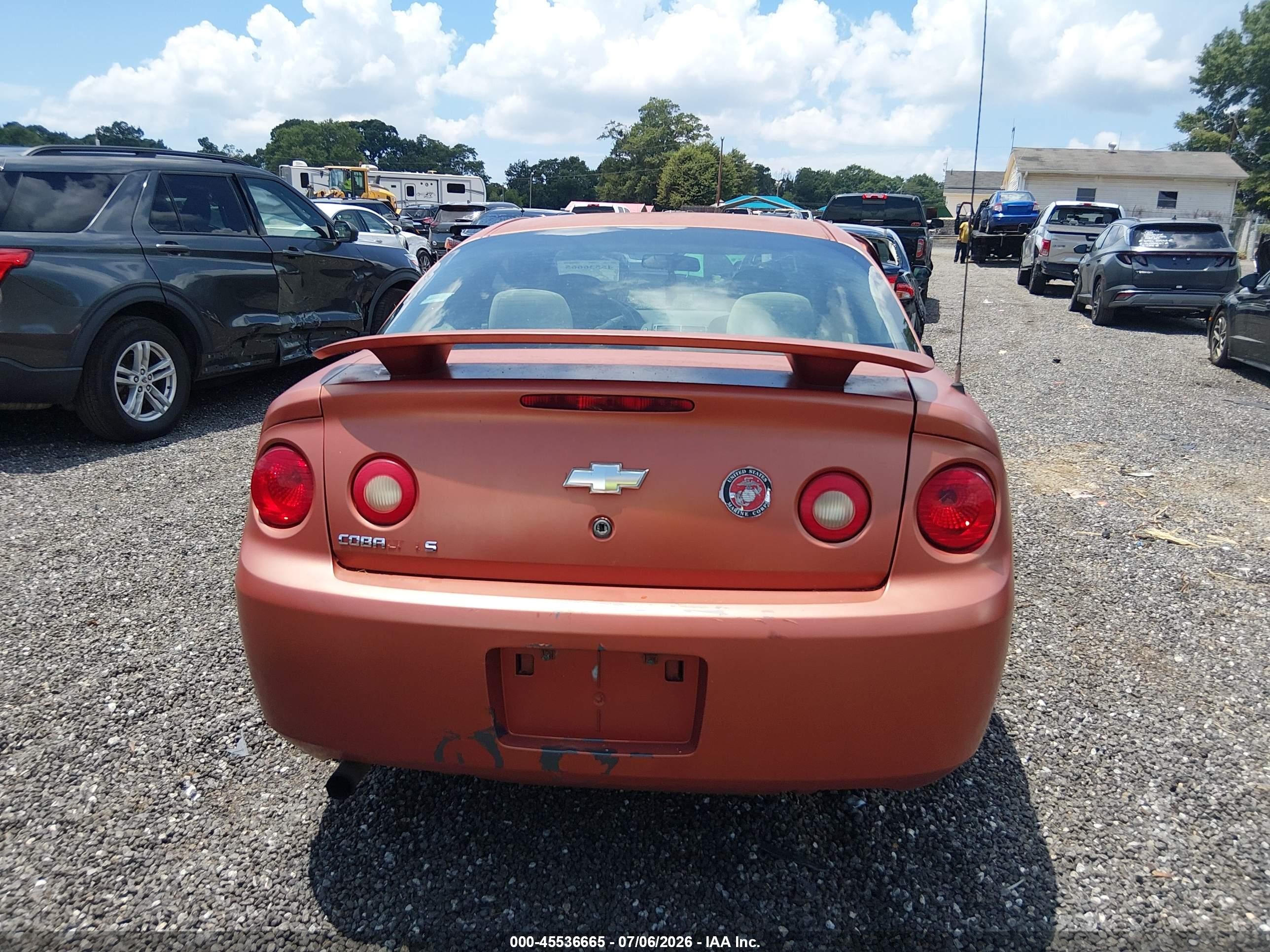 2007 Chevrolet Cobalt Ls Orange vin: 1G1AK15F477254662