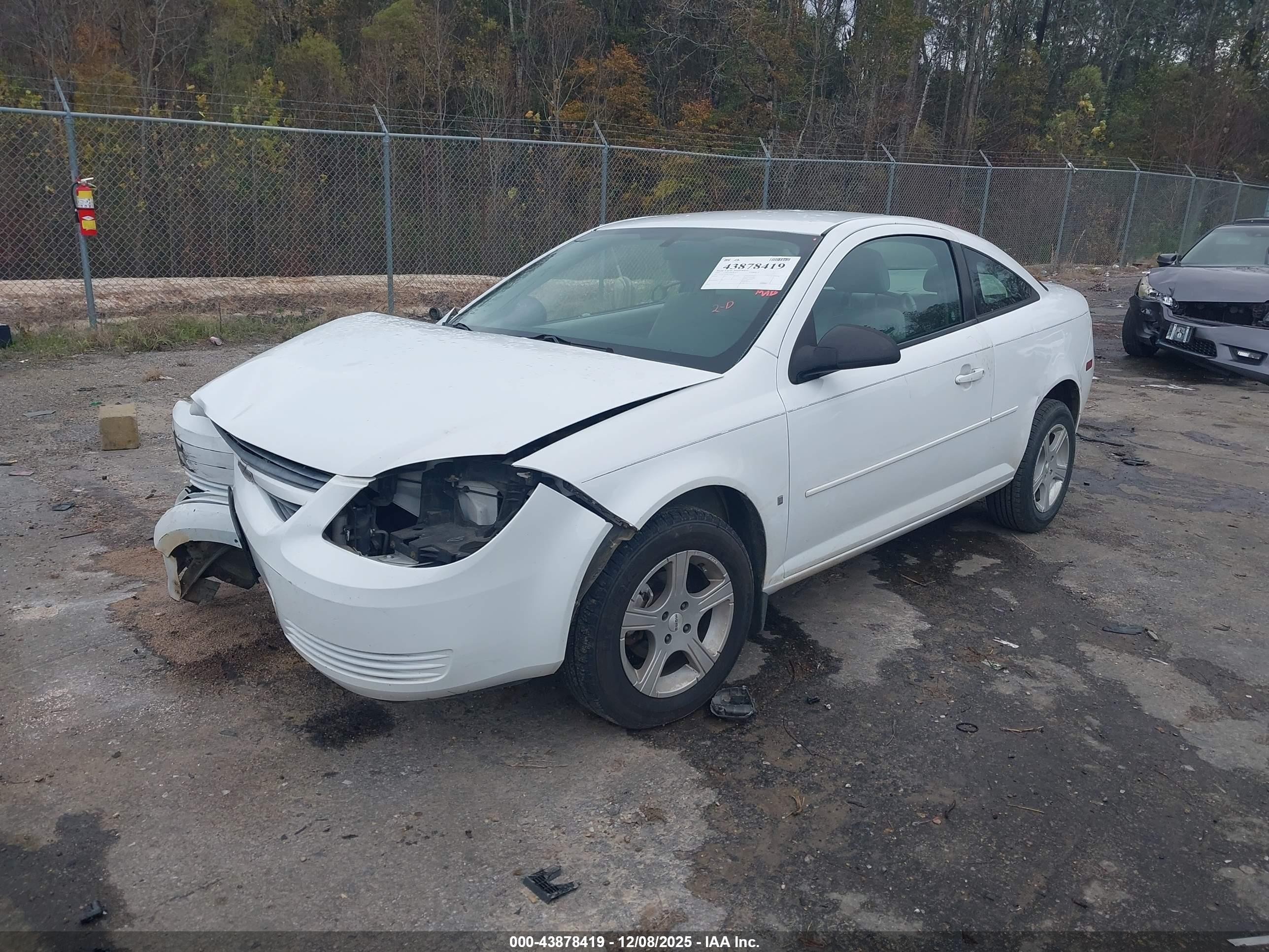 2008 Chevrolet Cobalt Ls White vin: 1G1AK18F087180699