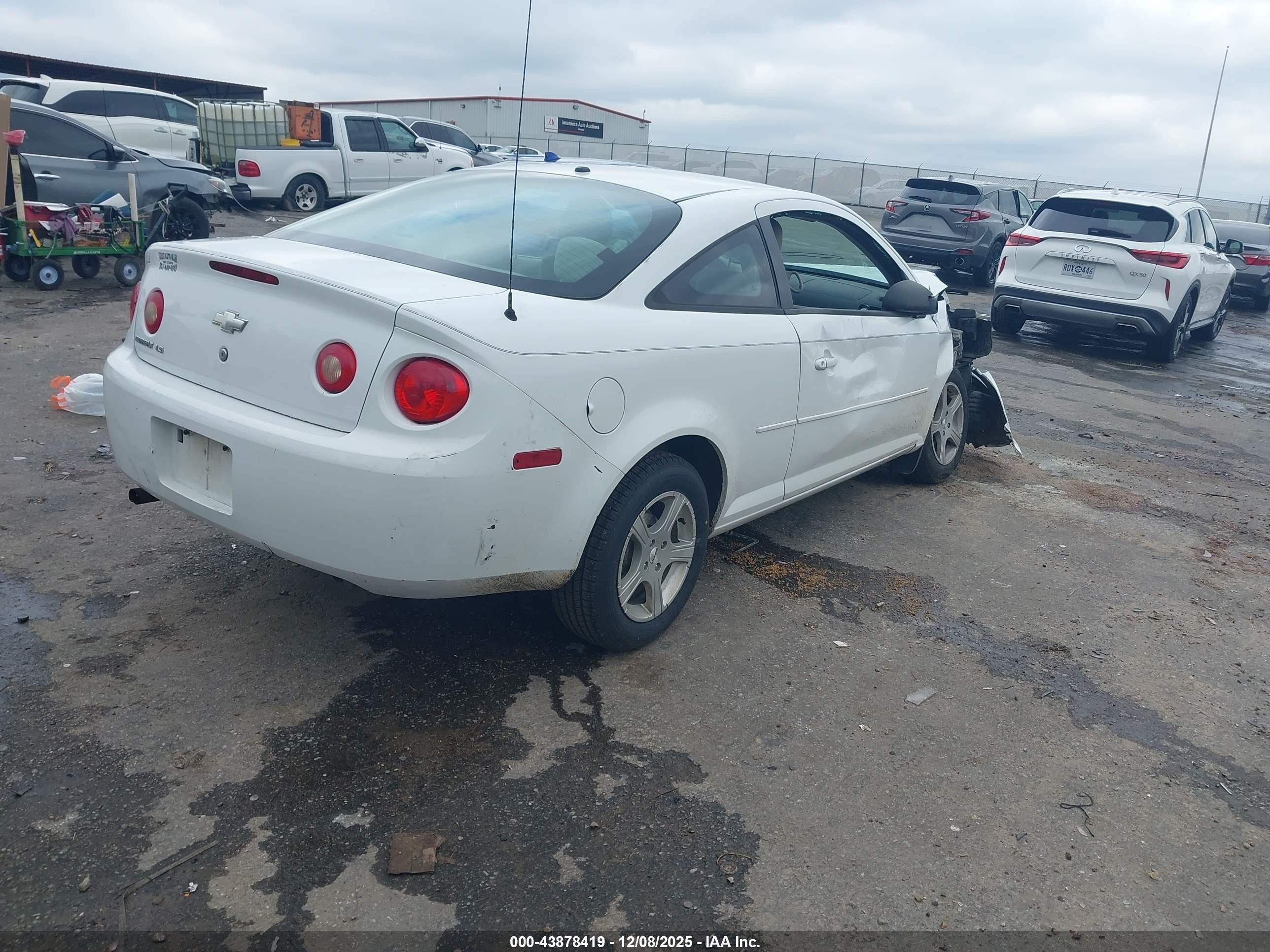 2008 Chevrolet Cobalt Ls White vin: 1G1AK18F087180699