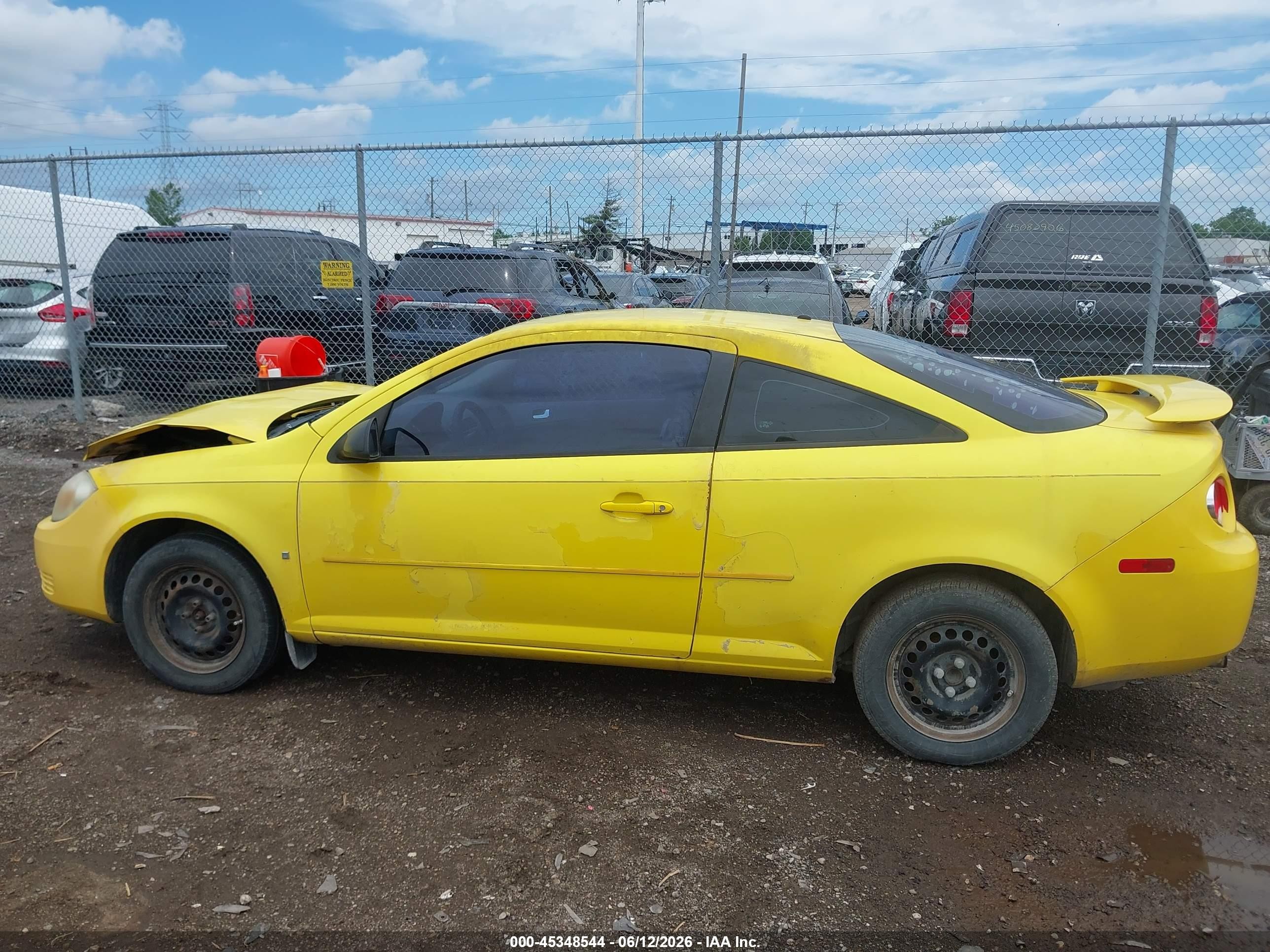 2008 Chevrolet Cobalt Ls Yellow vin: 1G1AK18F187120110
