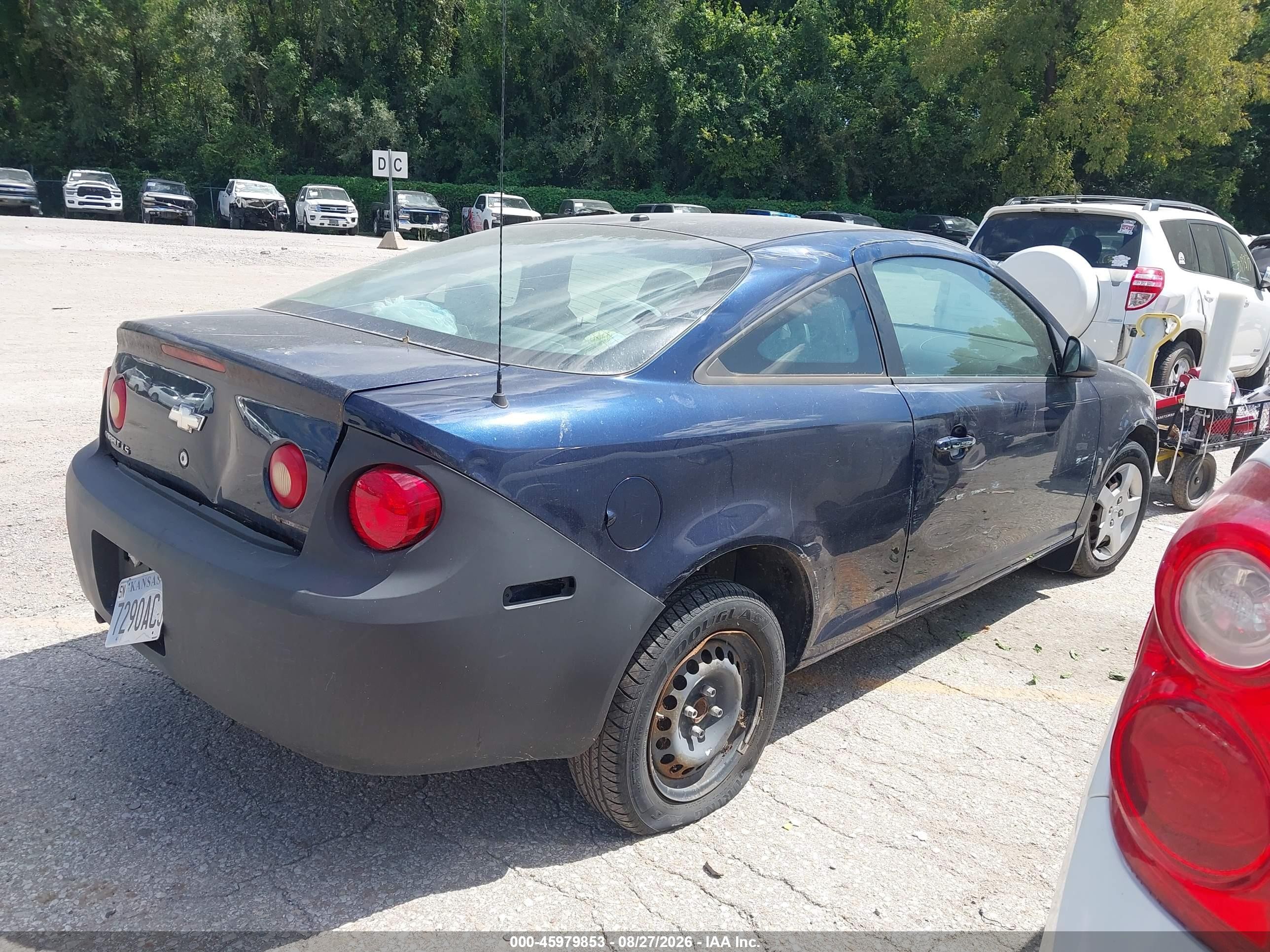 2008 Chevrolet Cobalt Ls Blue vin: 1G1AK18F487134034