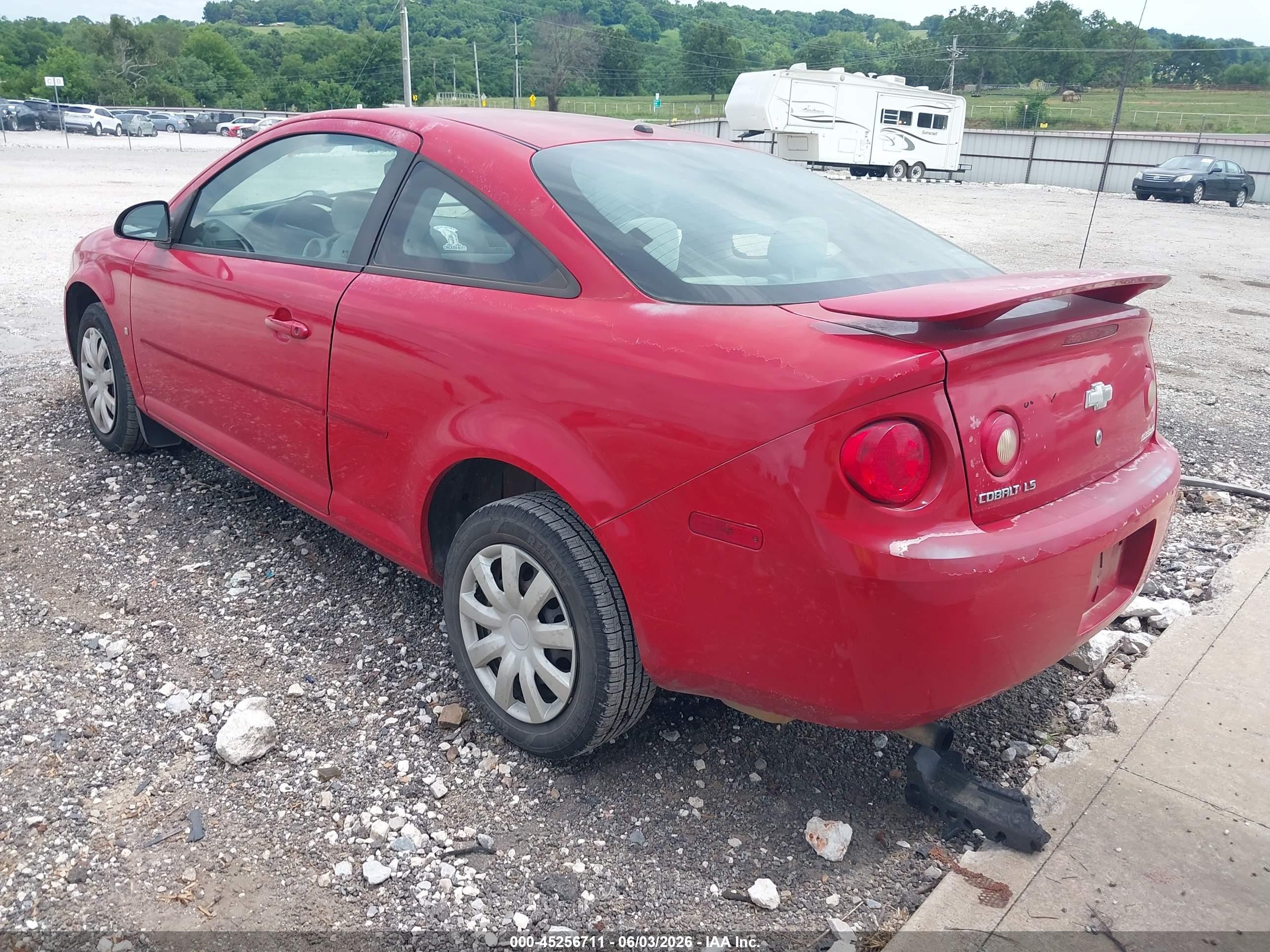 2008 Chevrolet Cobalt Ls Red vin: 1G1AK18F687186958