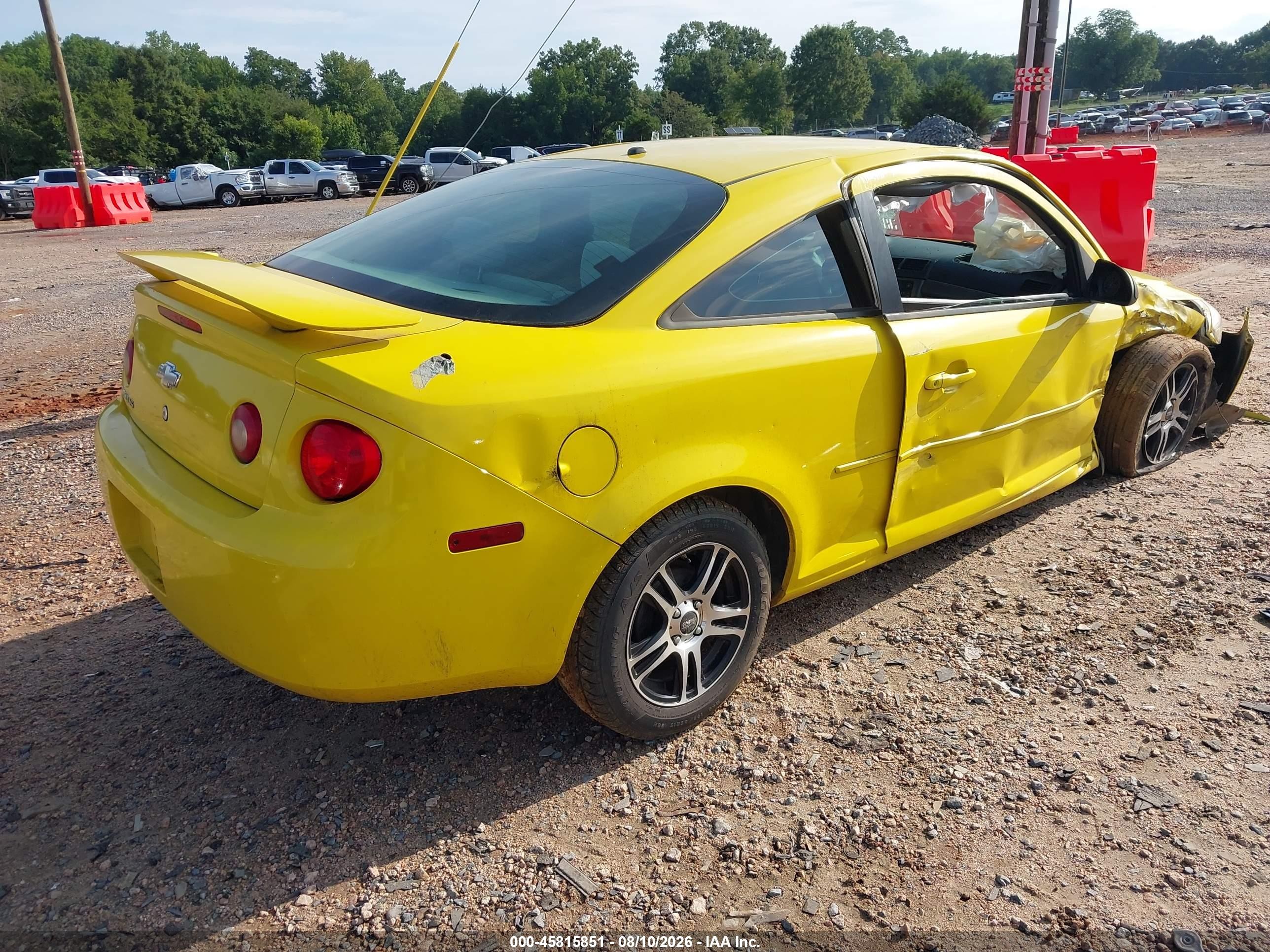 2008 Chevrolet Cobalt Ls Yellow vin: 1G1AK18F787212094