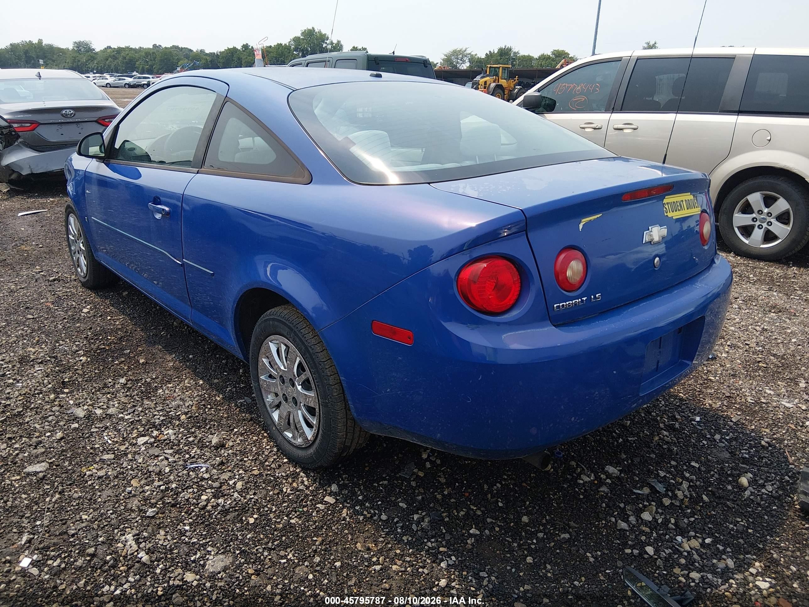 2008 Chevrolet Cobalt Ls Blue vin: 1G1AK18FX87222148