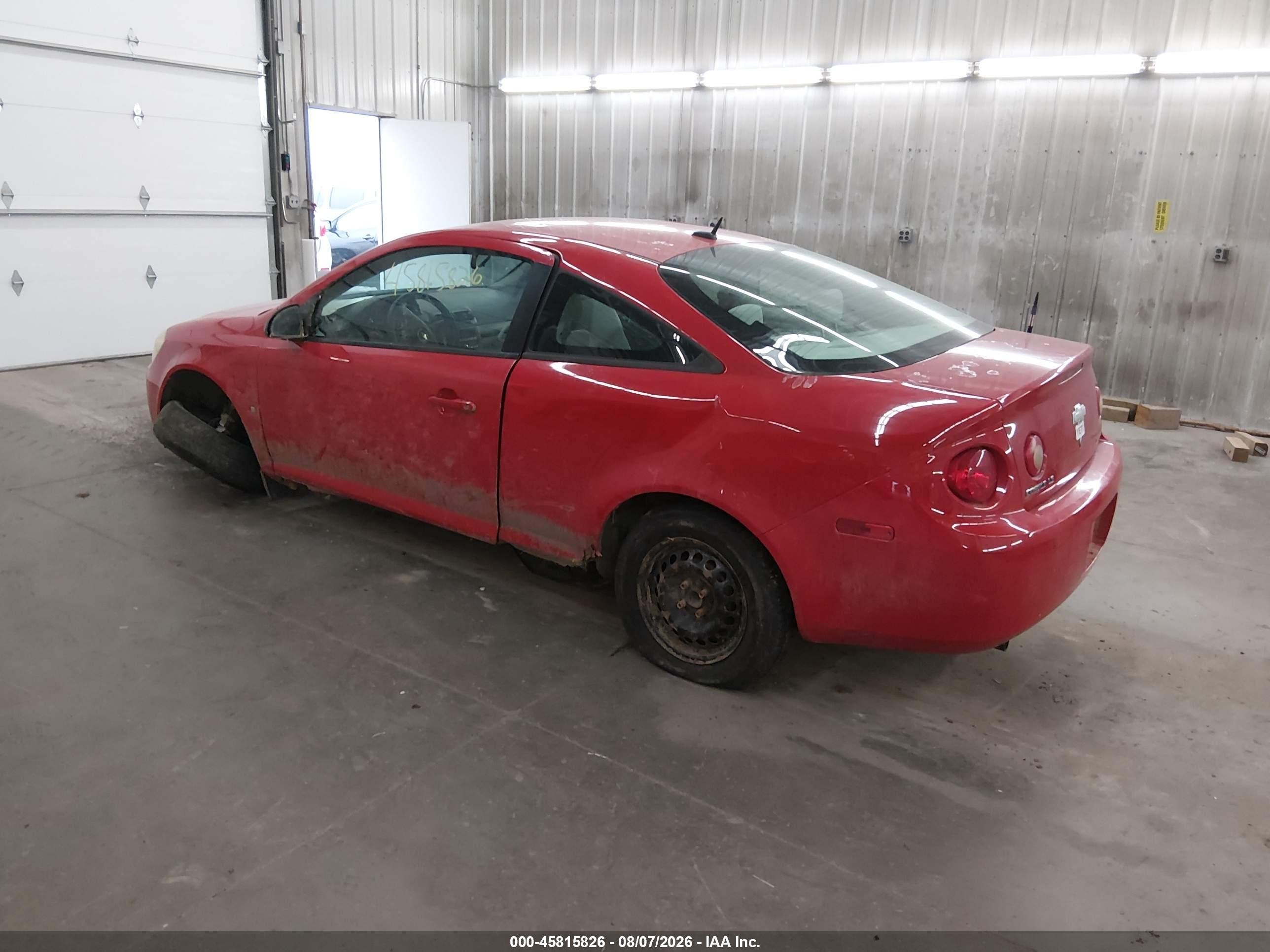 2009 Chevrolet Cobalt Ls Red vin: 1G1AK18H097119503