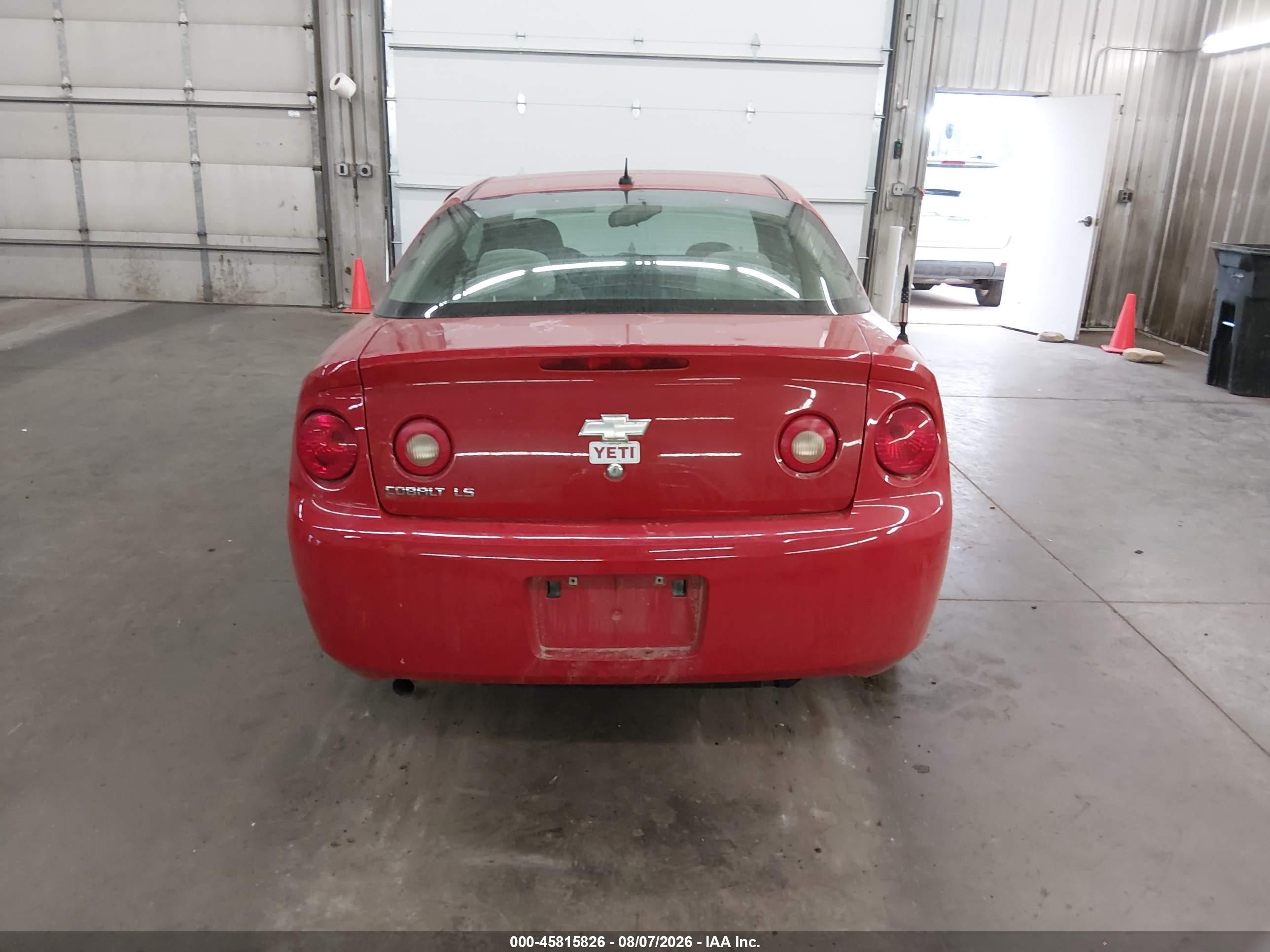 2009 Chevrolet Cobalt Ls Red vin: 1G1AK18H097119503