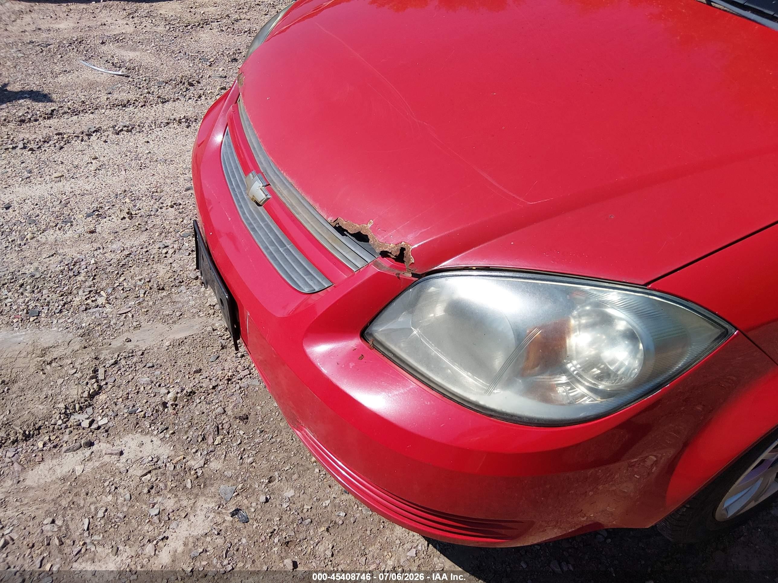 2009 Chevrolet Cobalt Ls Red vin: 1G1AK18H697258485