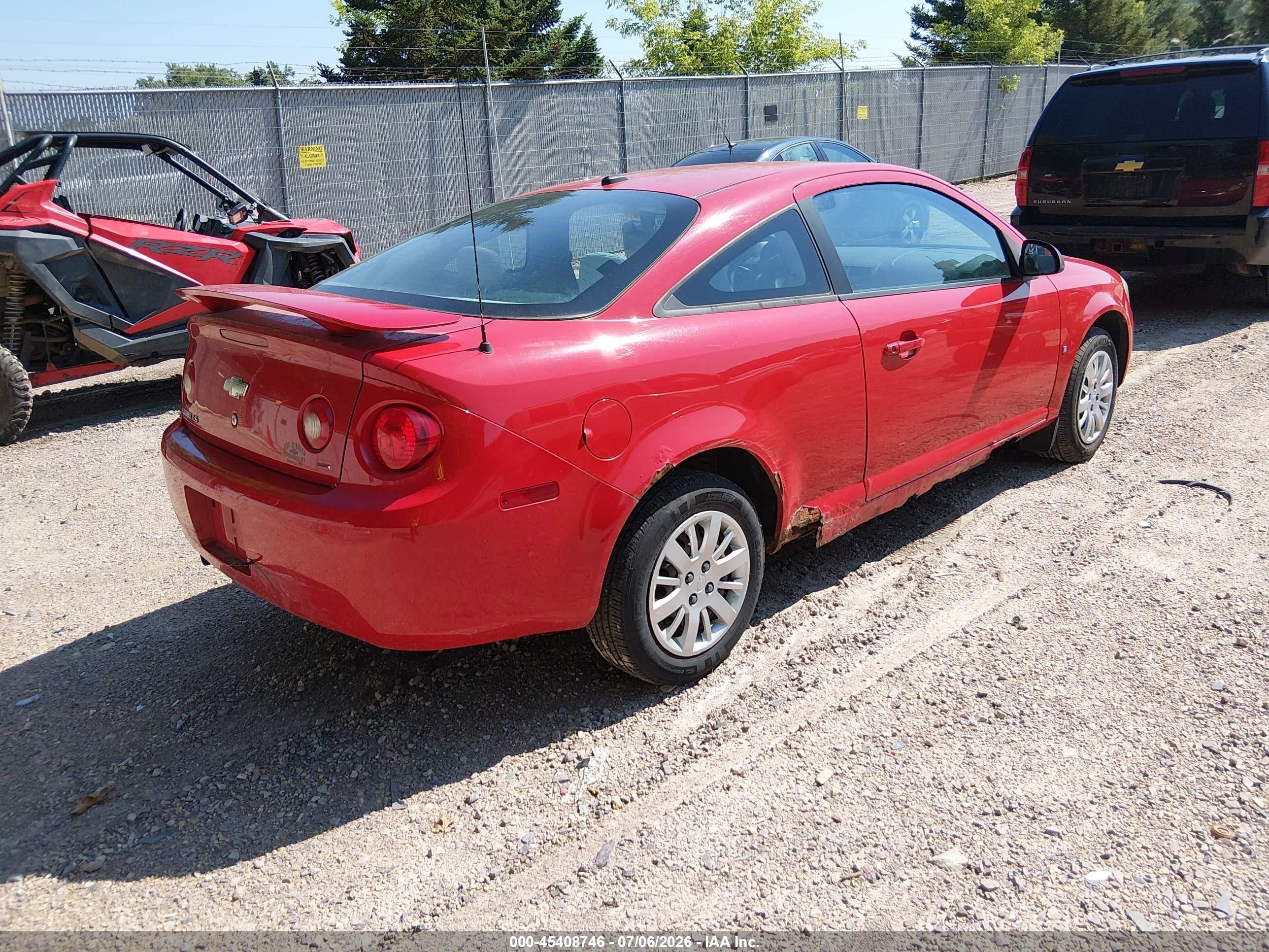 2009 Chevrolet Cobalt Ls Red vin: 1G1AK18H697258485