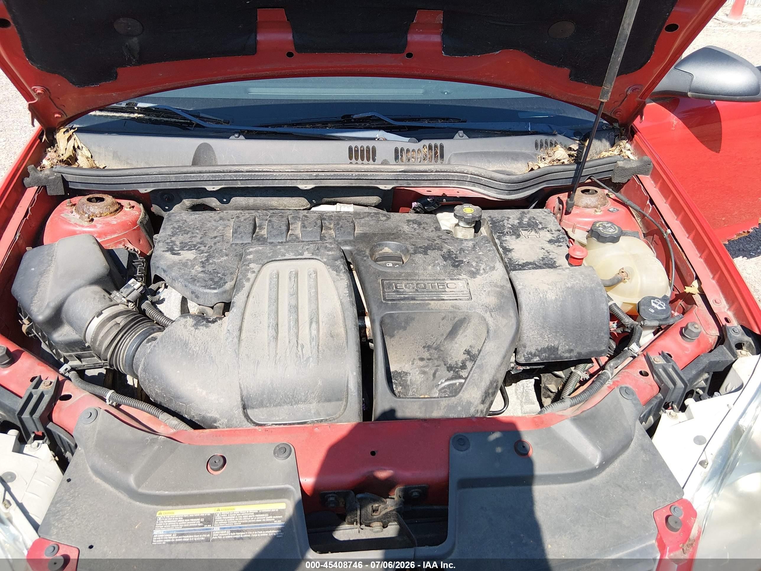2009 Chevrolet Cobalt Ls Red vin: 1G1AK18H697258485