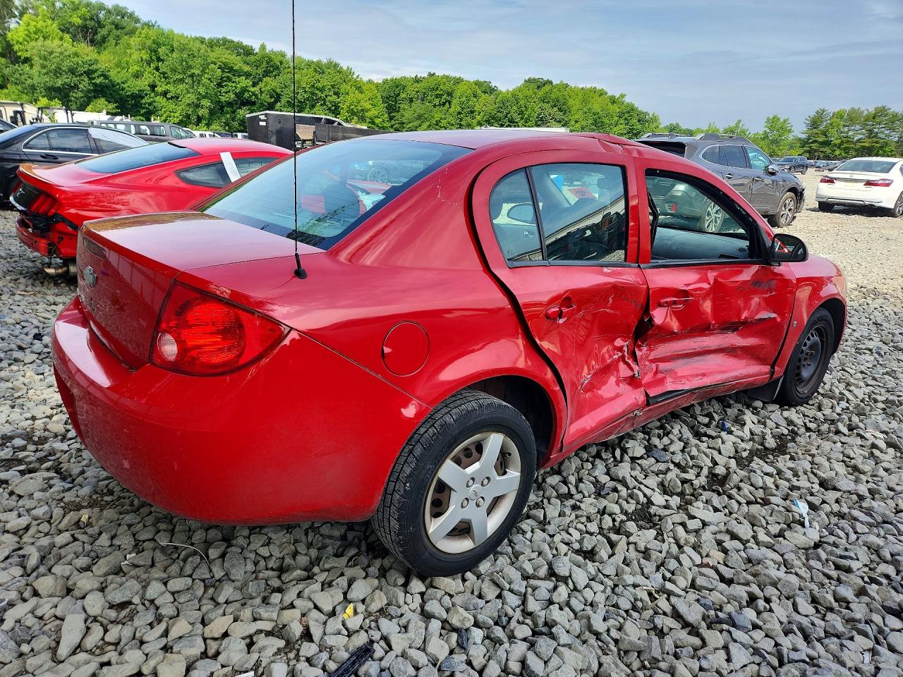 2007 Chevrolet Cobalt Ls Red vin: 1G1AK55F077320390