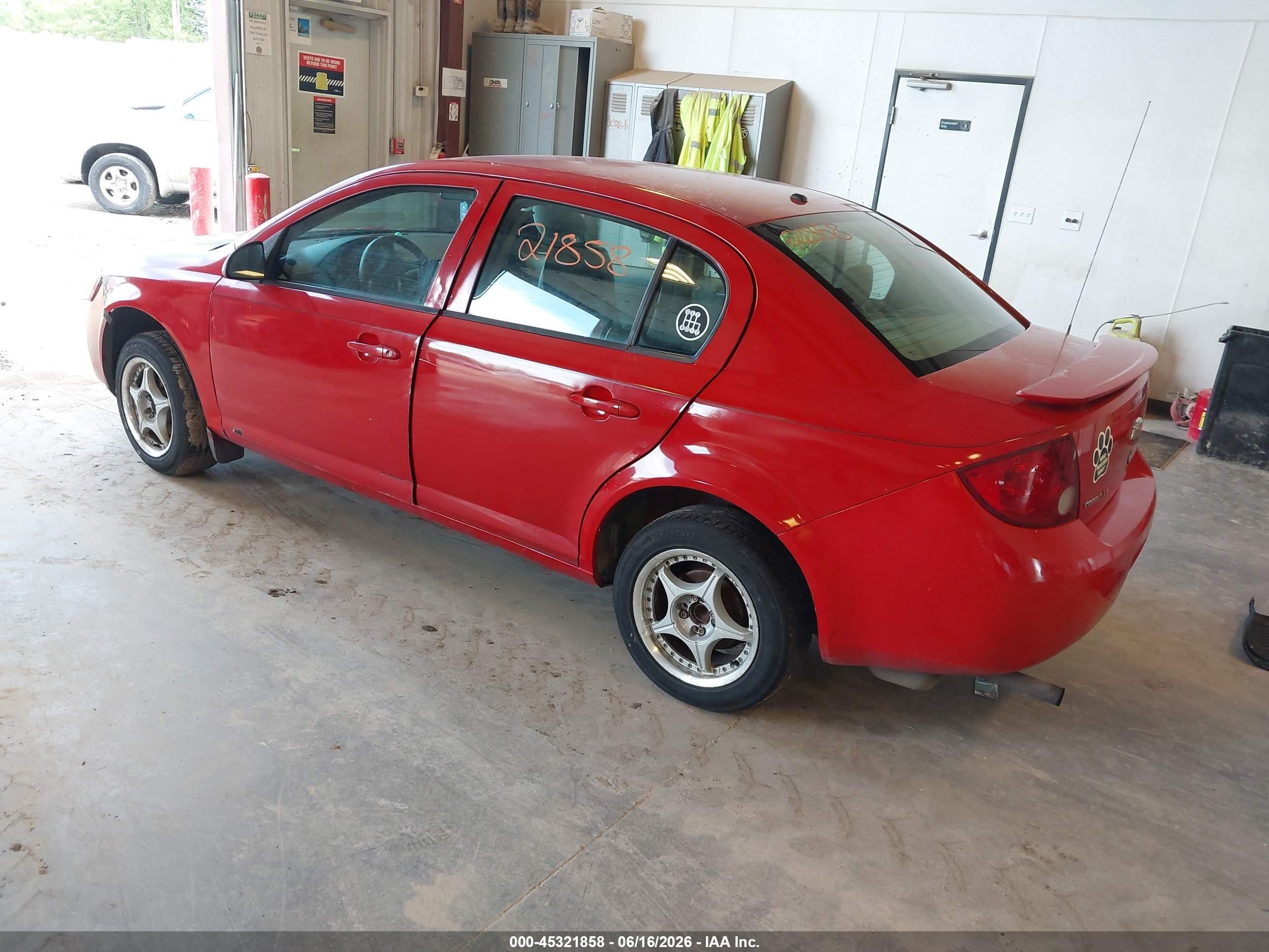 2007 Chevrolet Cobalt Ls Red vin: 1G1AK55F177103141