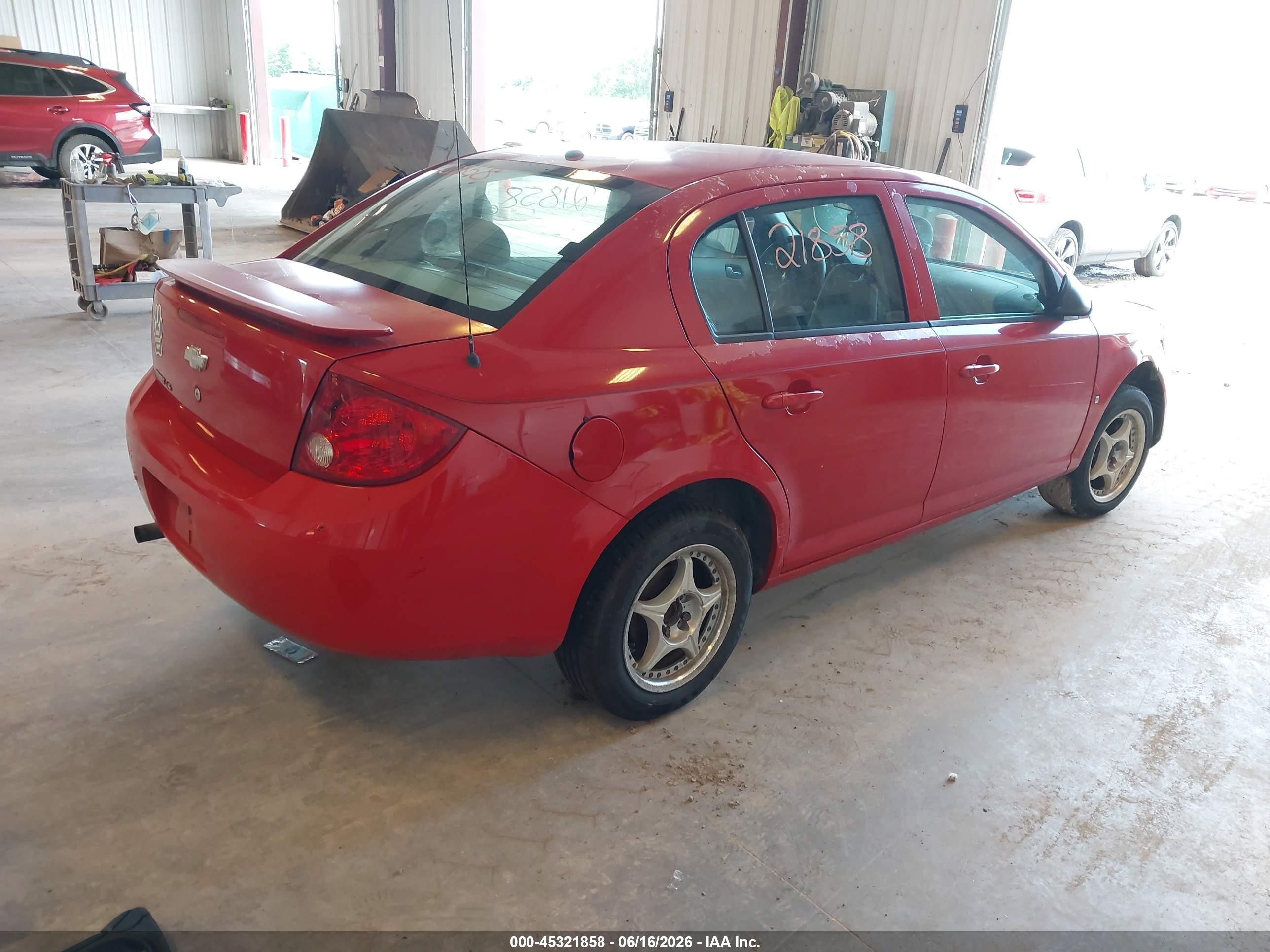 2007 Chevrolet Cobalt Ls Red vin: 1G1AK55F177103141
