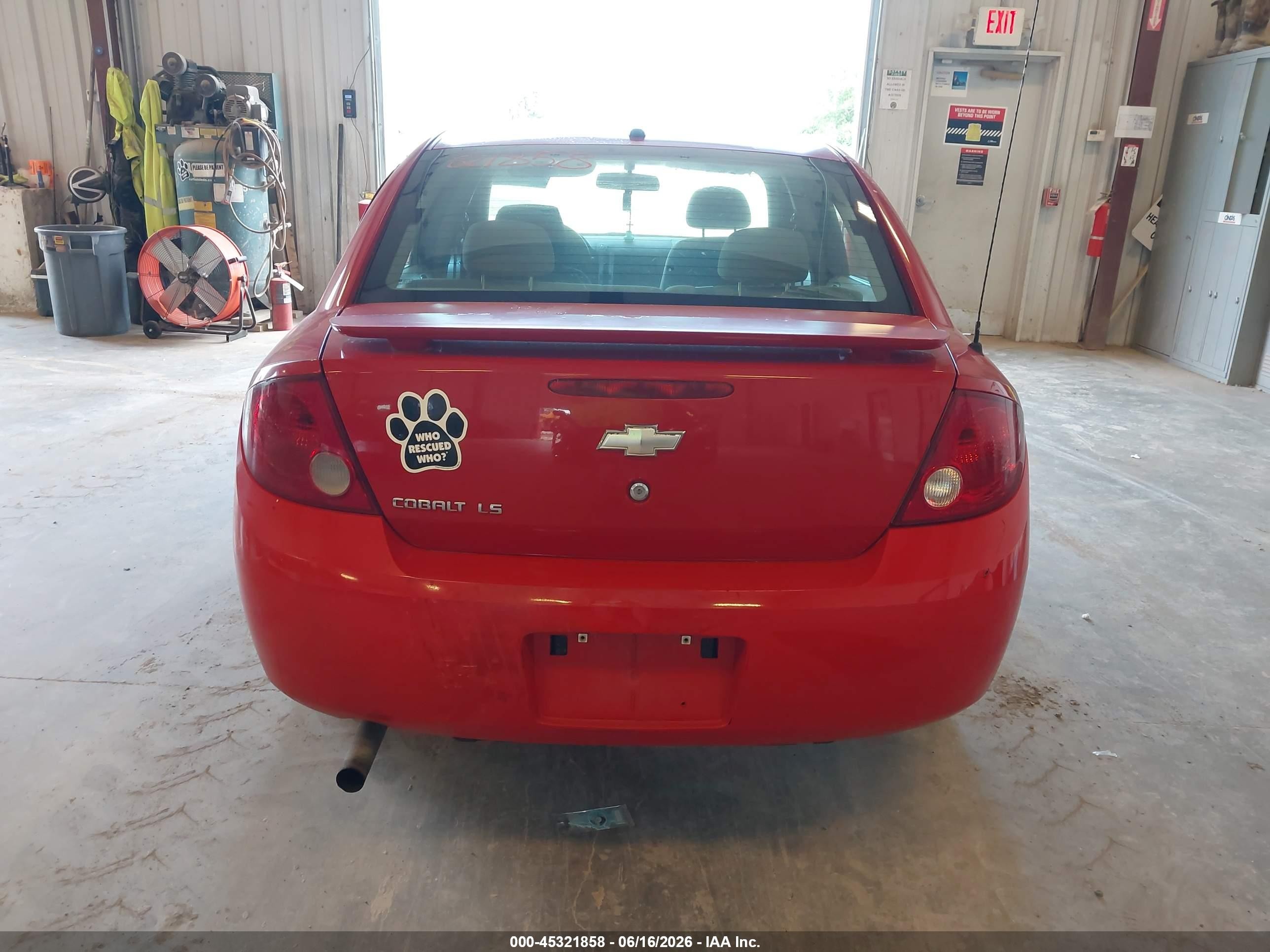 2007 Chevrolet Cobalt Ls Red vin: 1G1AK55F177103141