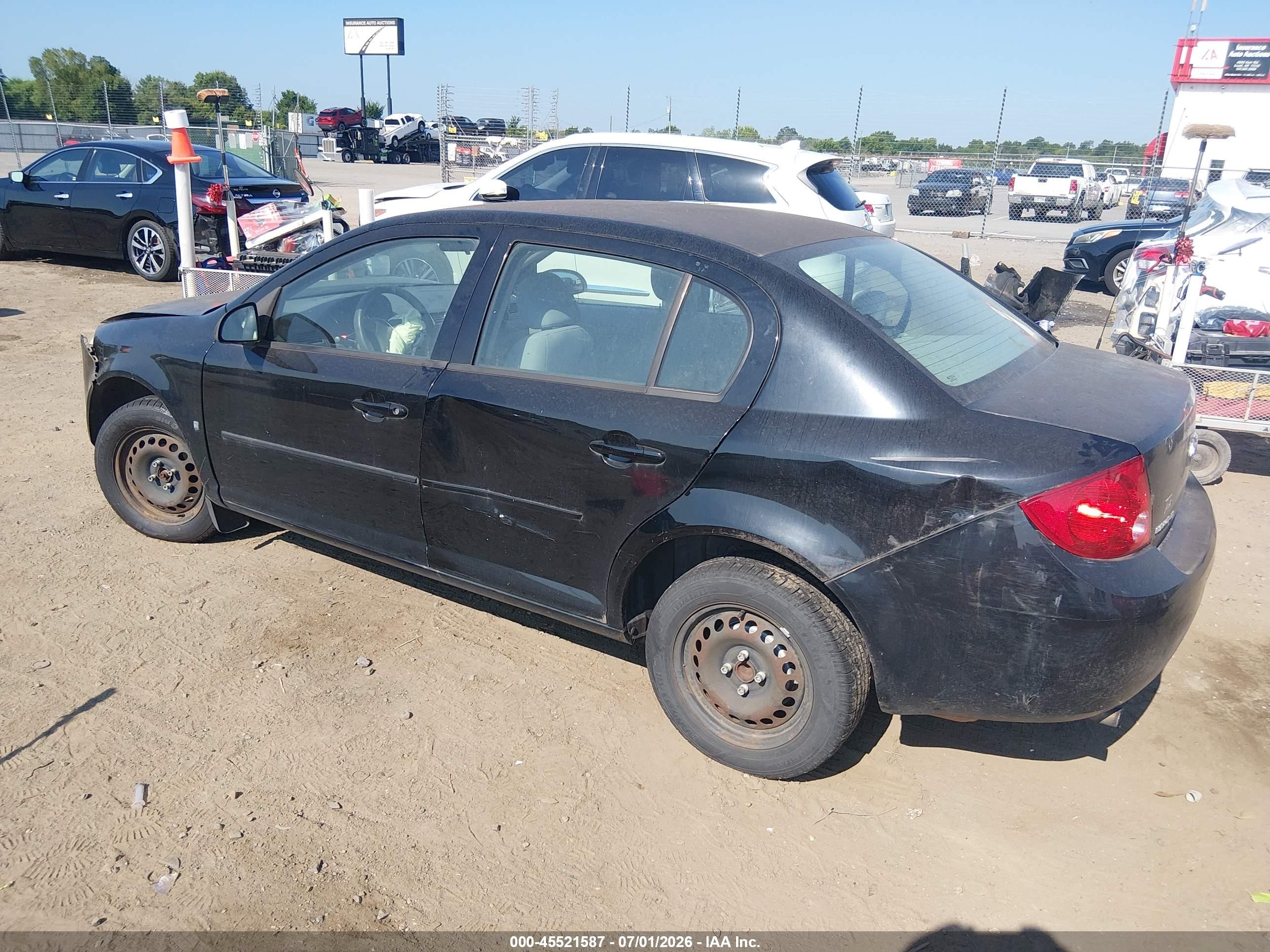2007 Chevrolet Cobalt Ls Black vin: 1G1AK55F477402980