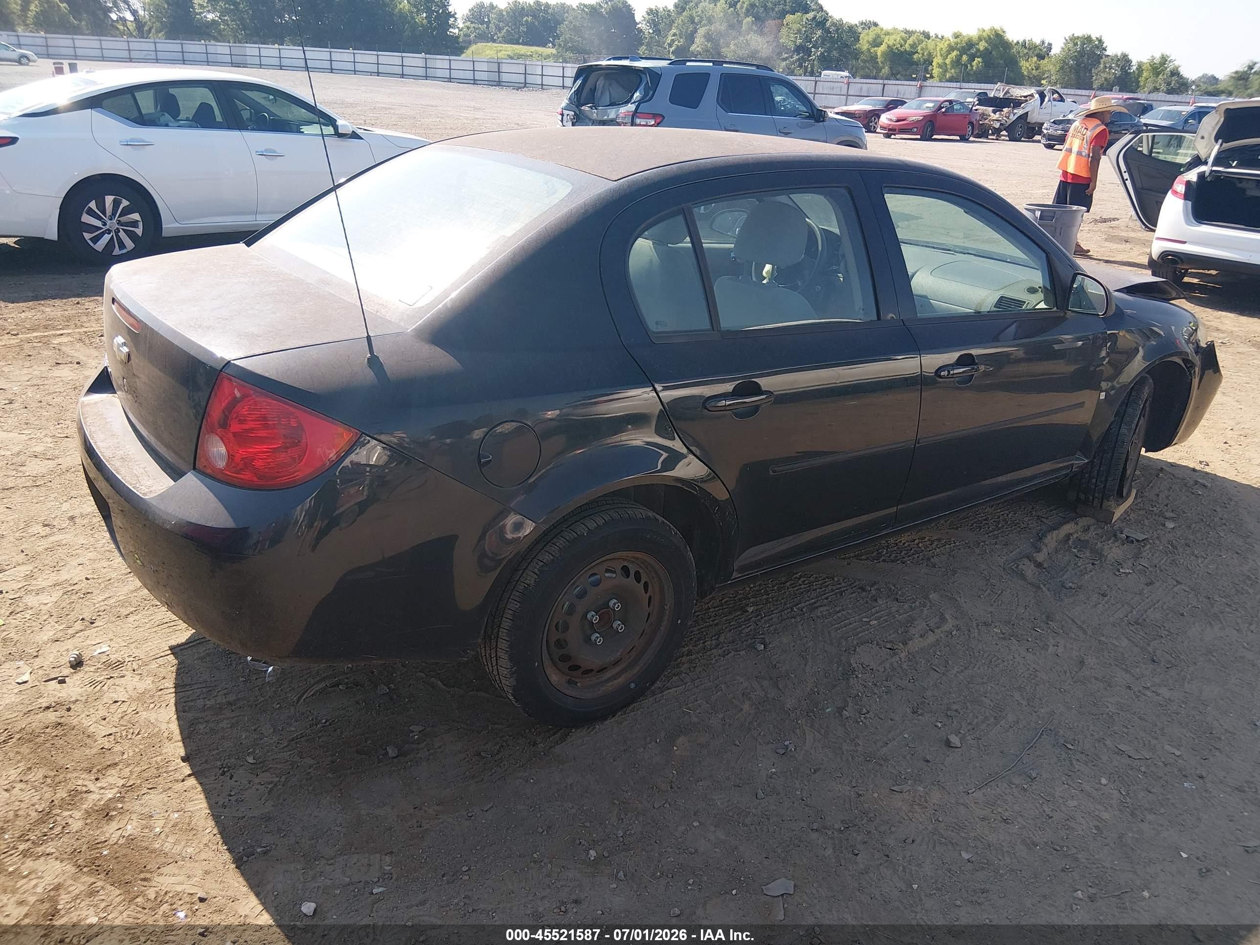 2007 Chevrolet Cobalt Ls Black vin: 1G1AK55F477402980