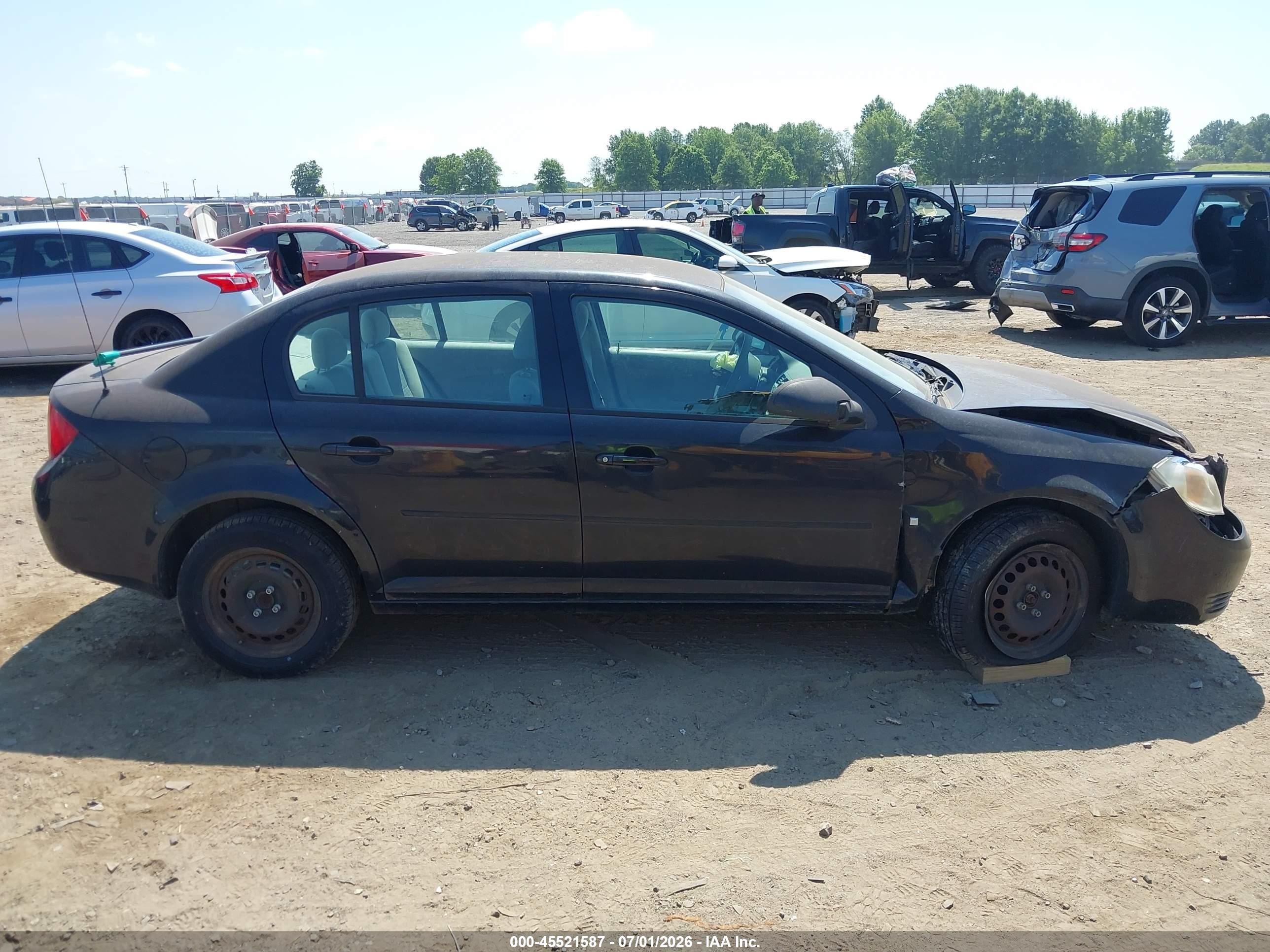 2007 Chevrolet Cobalt Ls Black vin: 1G1AK55F477402980