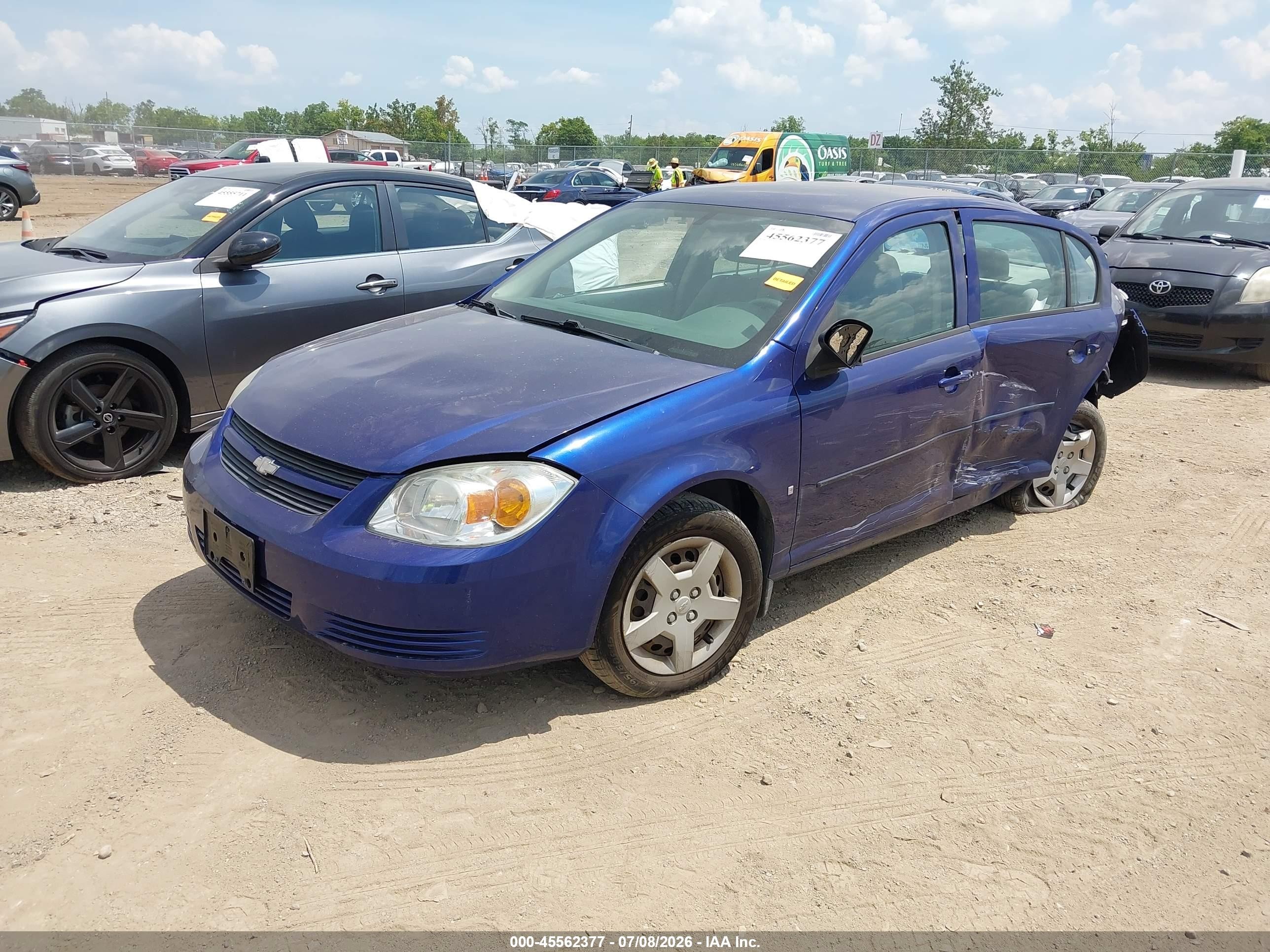 2007 Chevrolet Cobalt Ls Blue vin: 1G1AK55F577179770