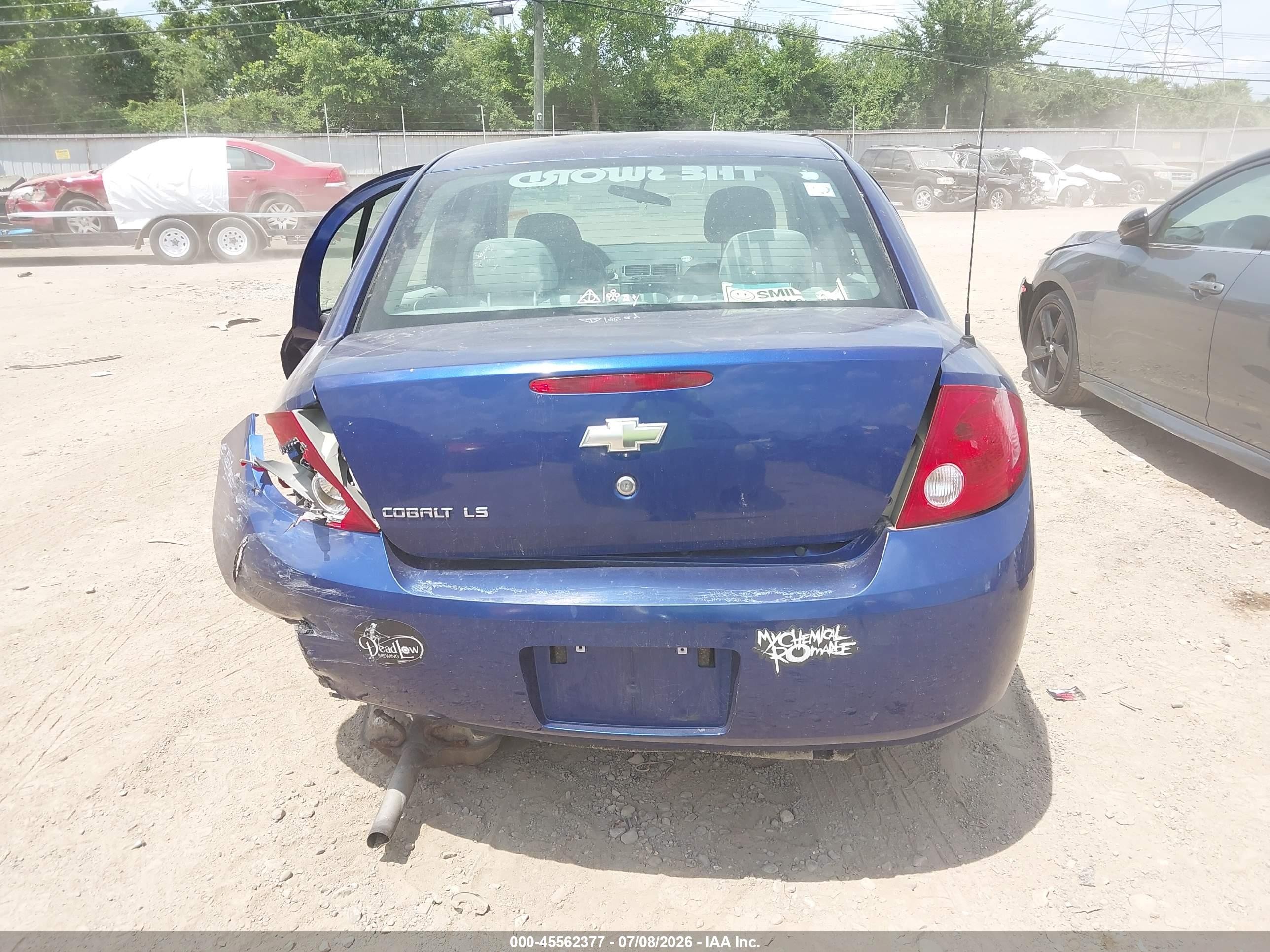 2007 Chevrolet Cobalt Ls Blue vin: 1G1AK55F577179770
