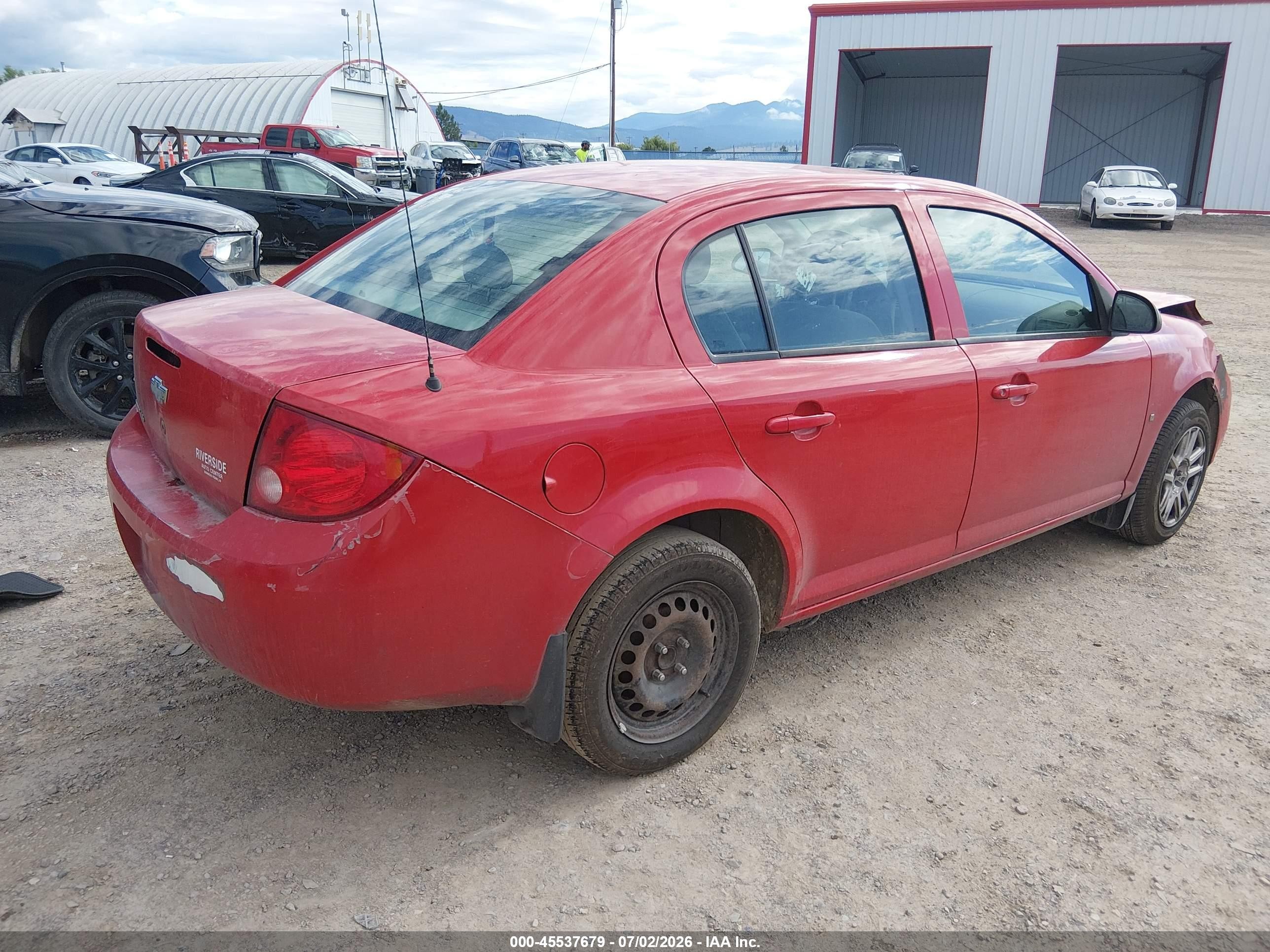 2007 Chevrolet Cobalt Ls Red vin: 1G1AK55F577349951