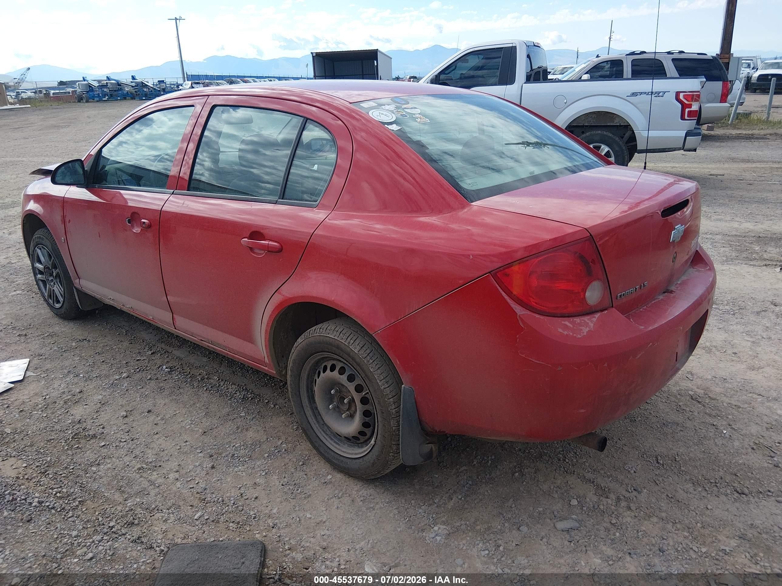 2007 Chevrolet Cobalt Ls Red vin: 1G1AK55F577349951