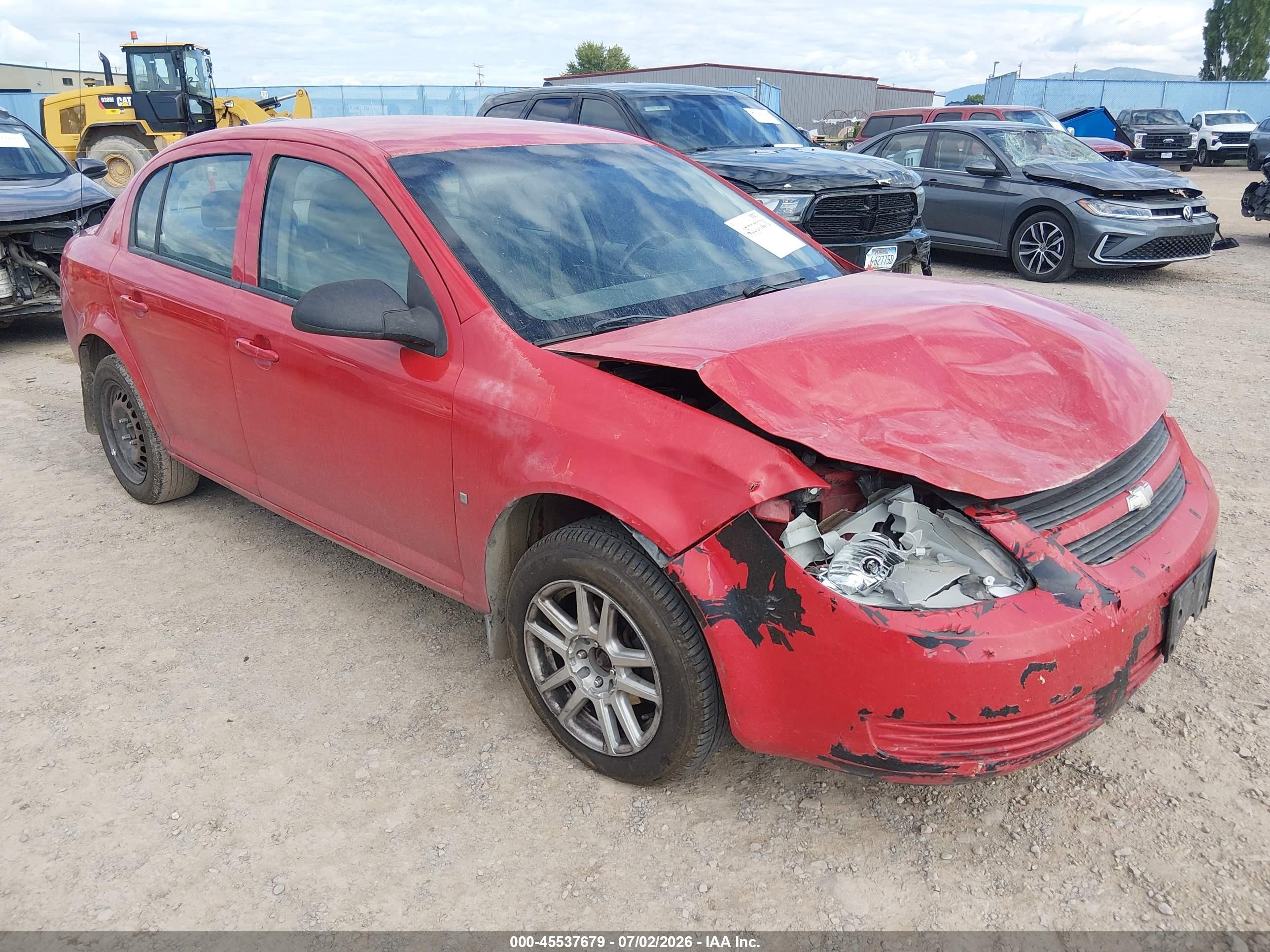 2007 Chevrolet Cobalt Ls Red vin: 1G1AK55F577349951
