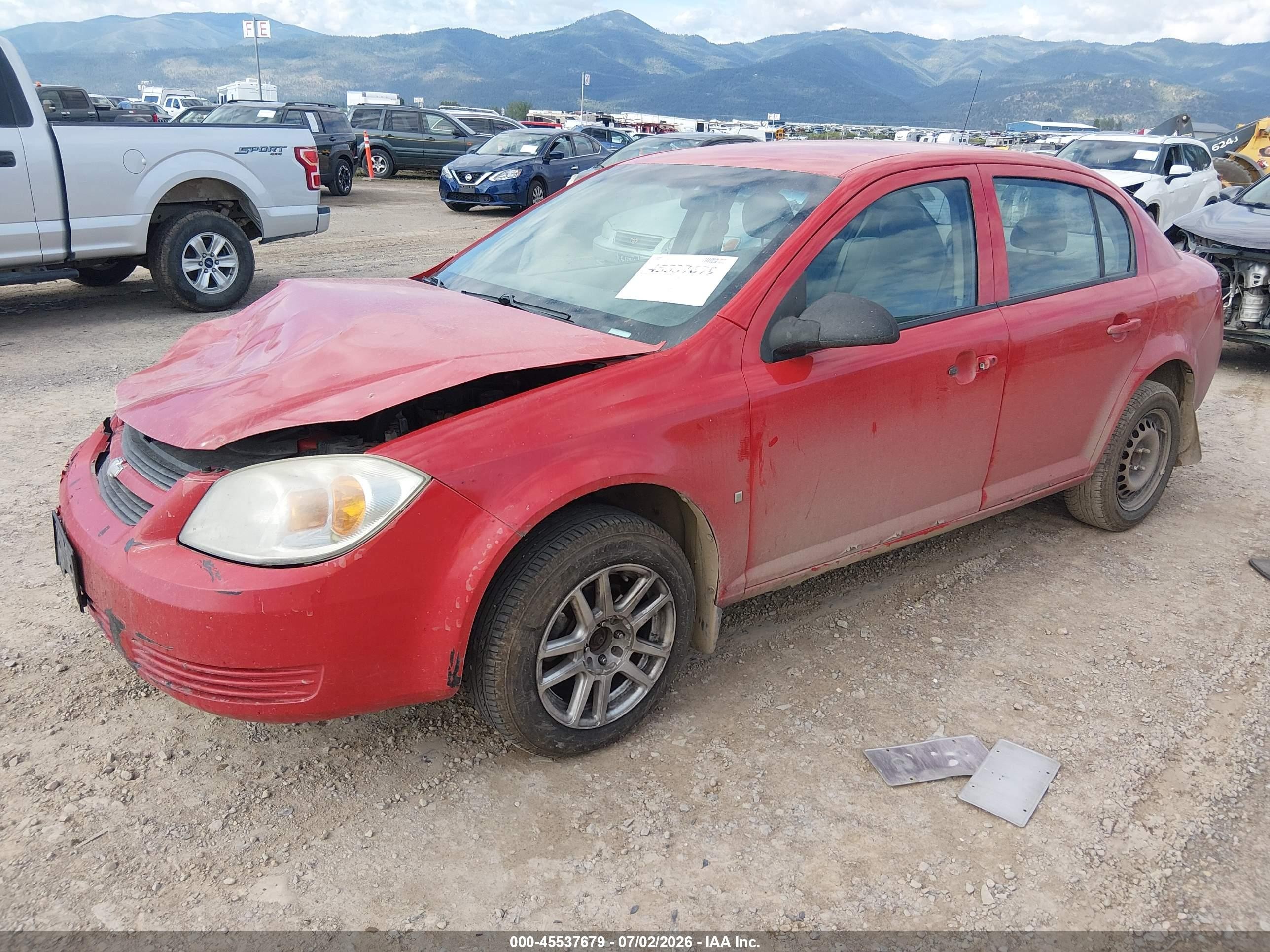 2007 Chevrolet Cobalt Ls Red vin: 1G1AK55F577349951