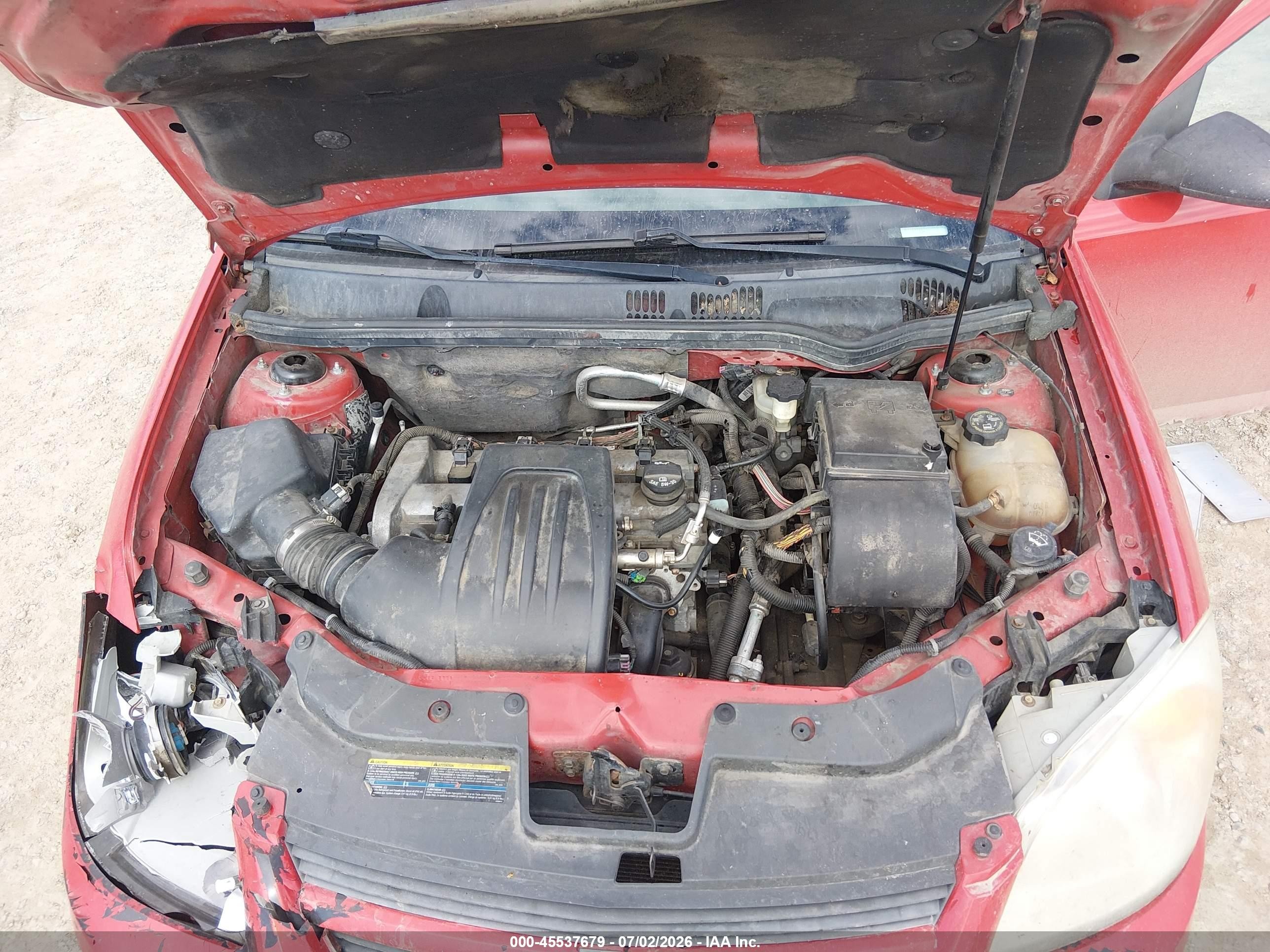 2007 Chevrolet Cobalt Ls Red vin: 1G1AK55F577349951