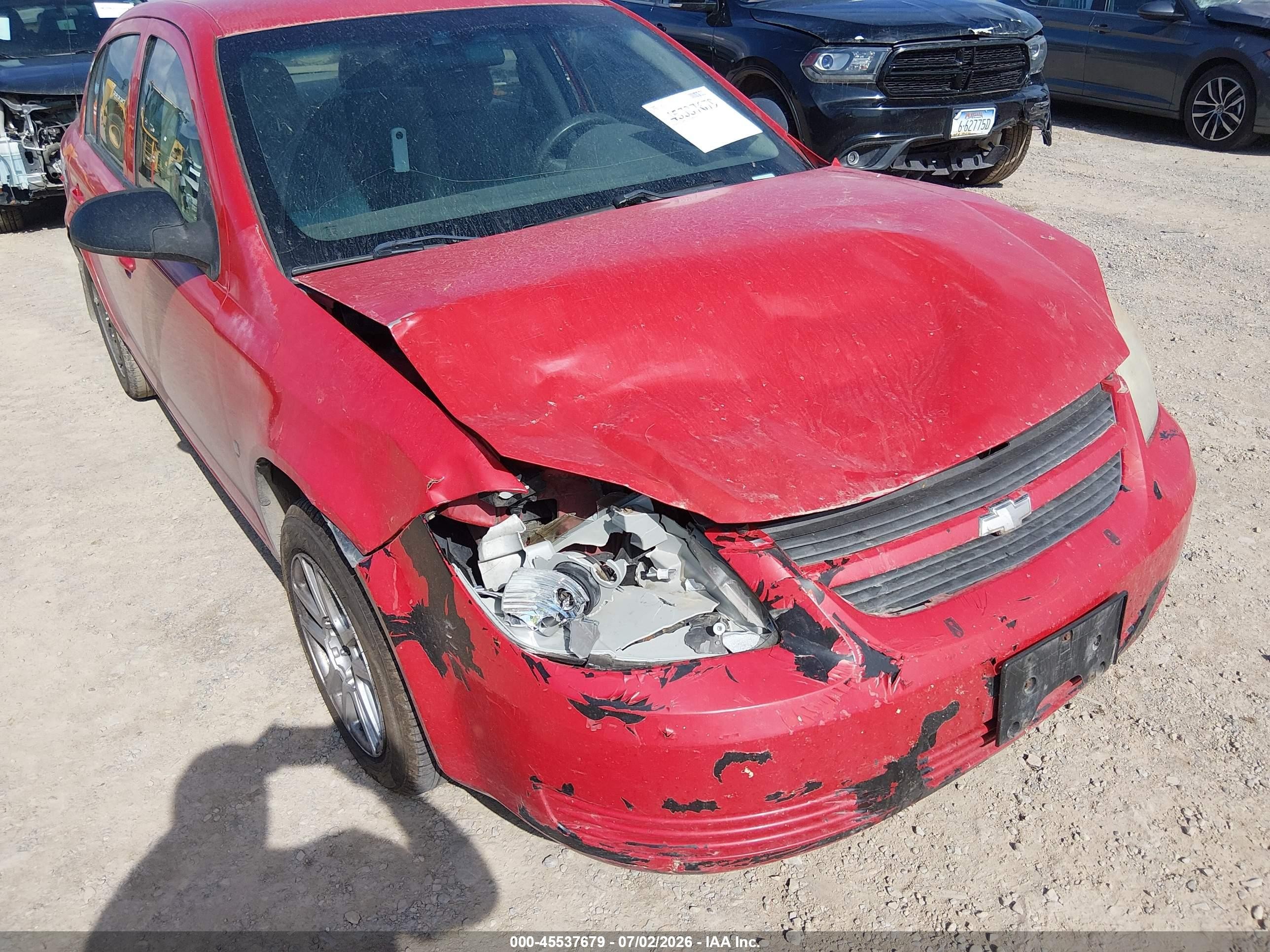 2007 Chevrolet Cobalt Ls Red vin: 1G1AK55F577349951