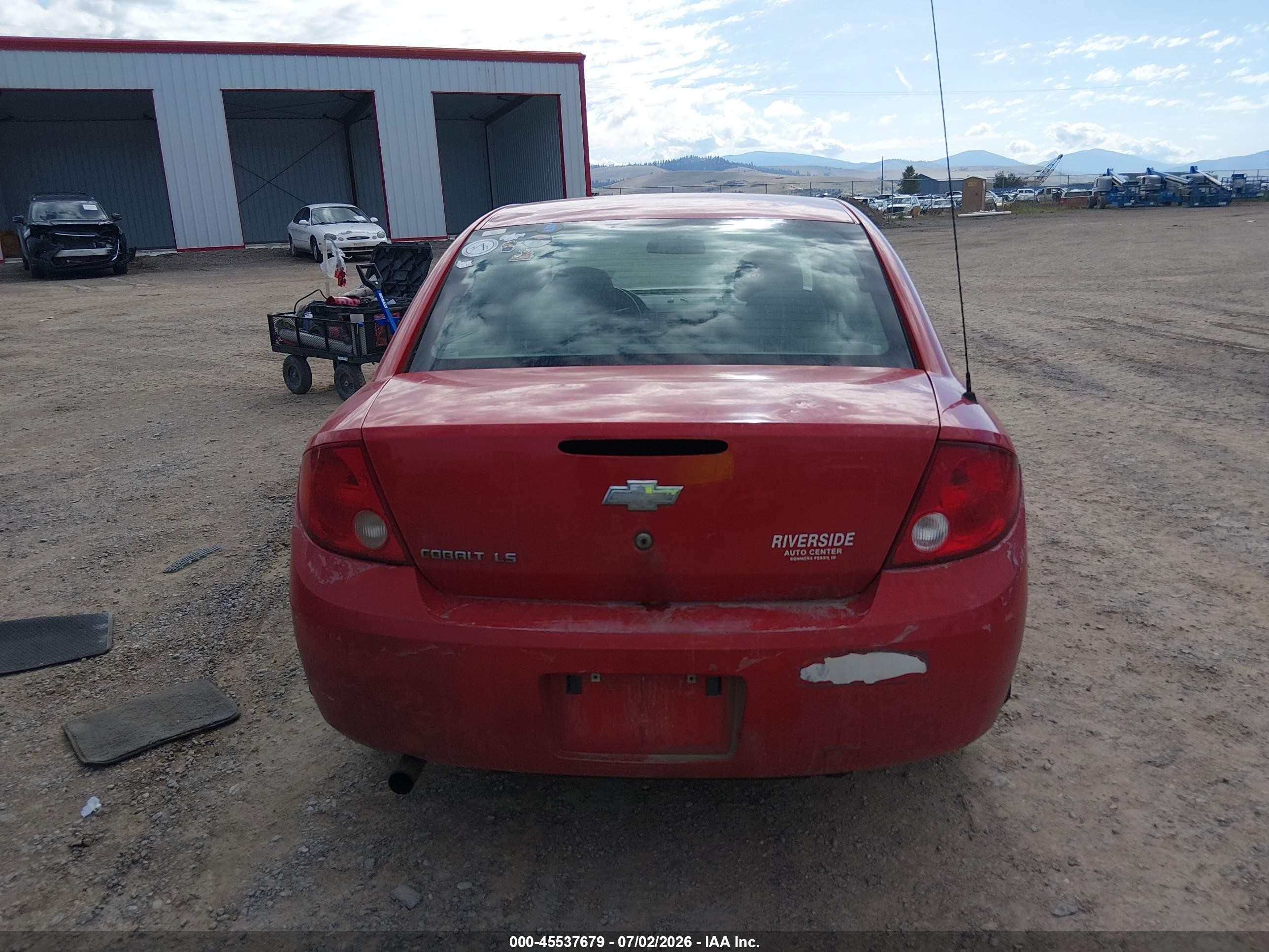 2007 Chevrolet Cobalt Ls Red vin: 1G1AK55F577349951