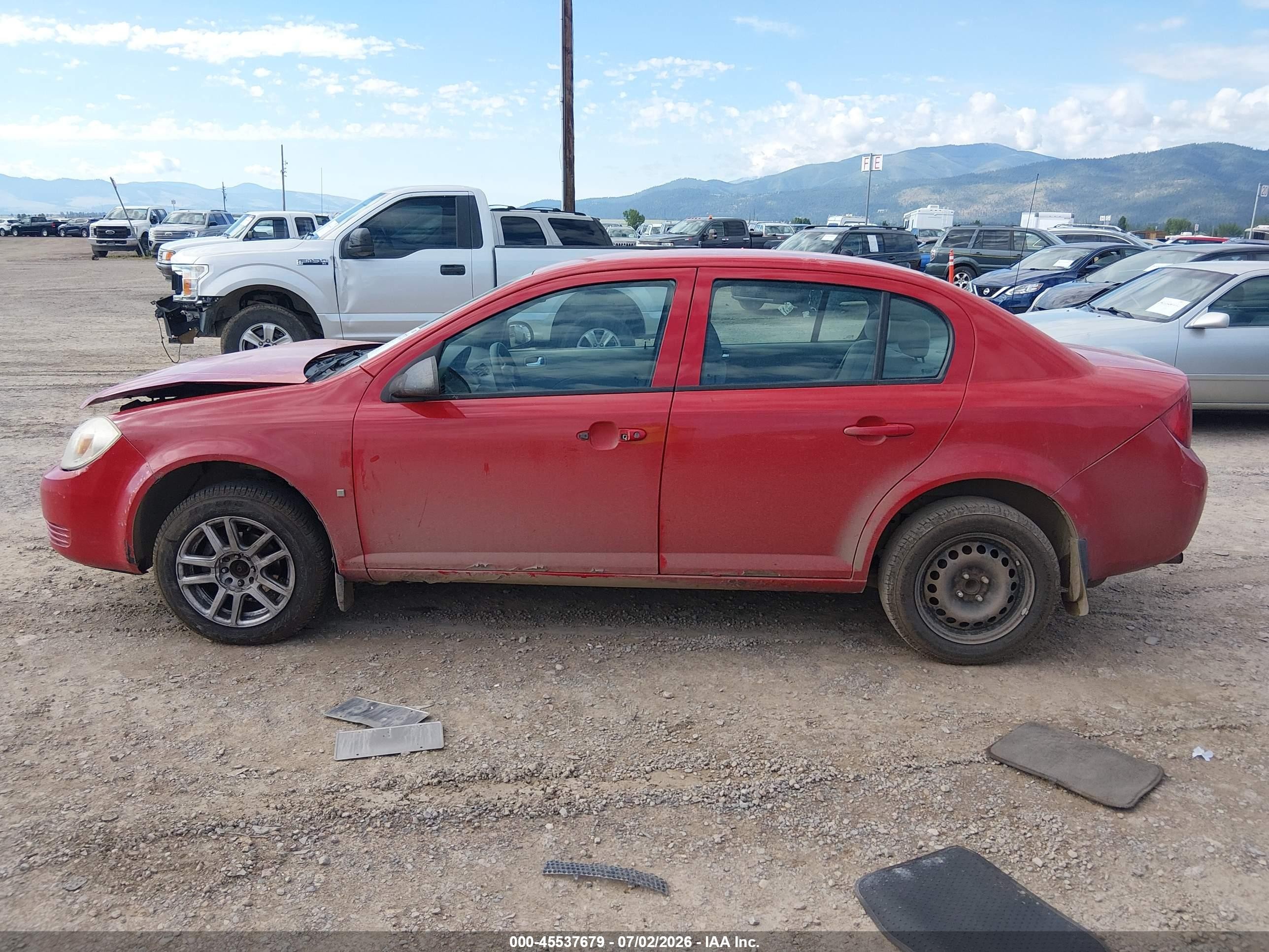 2007 Chevrolet Cobalt Ls Red vin: 1G1AK55F577349951