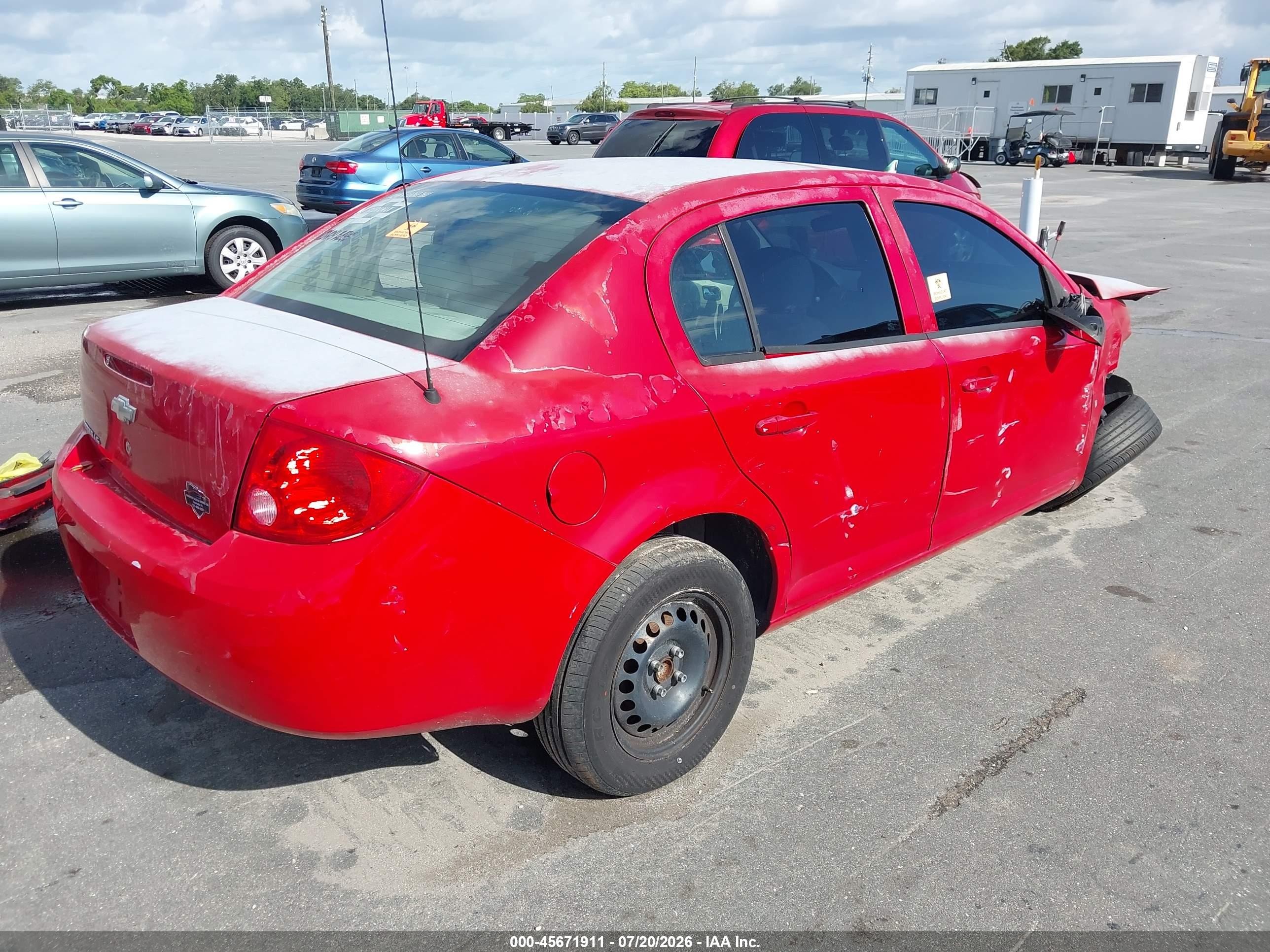 2007 Chevrolet Cobalt Ls Red vin: 1G1AK55FX77384744