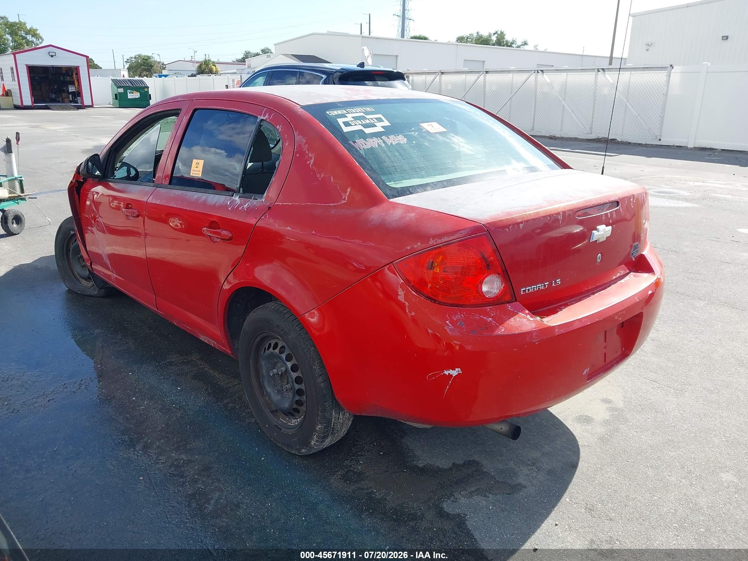 2007 Chevrolet Cobalt Ls Red vin: 1G1AK55FX77384744