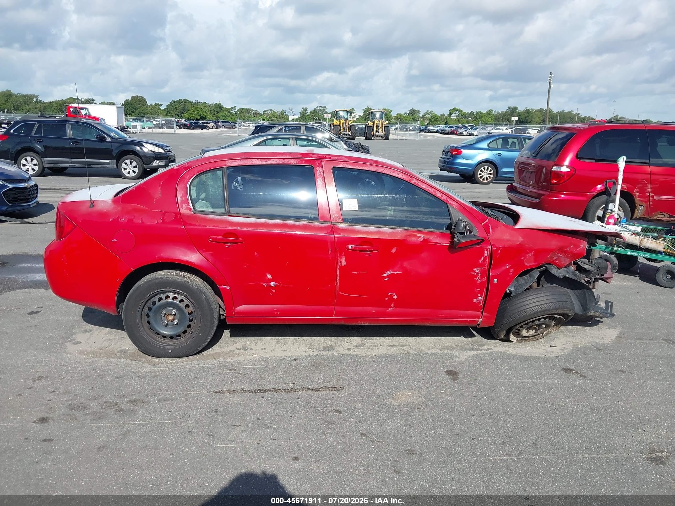 2007 Chevrolet Cobalt Ls Red vin: 1G1AK55FX77384744