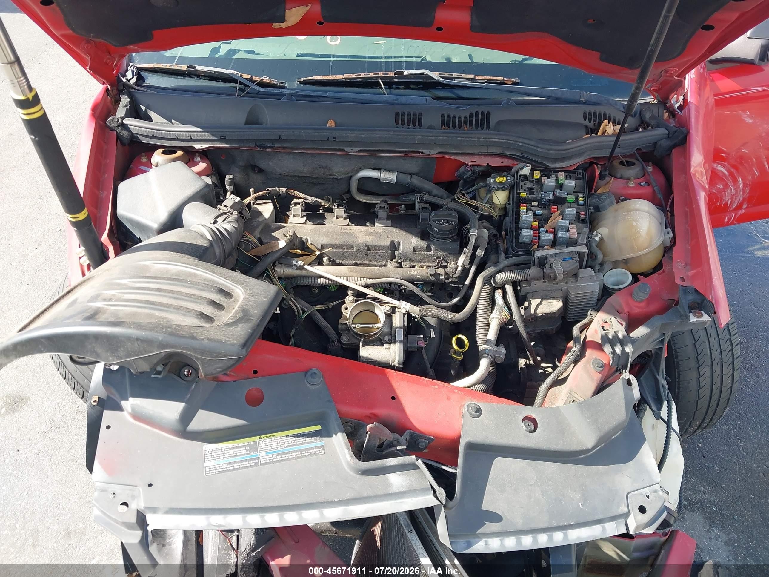 2007 Chevrolet Cobalt Ls Red vin: 1G1AK55FX77384744