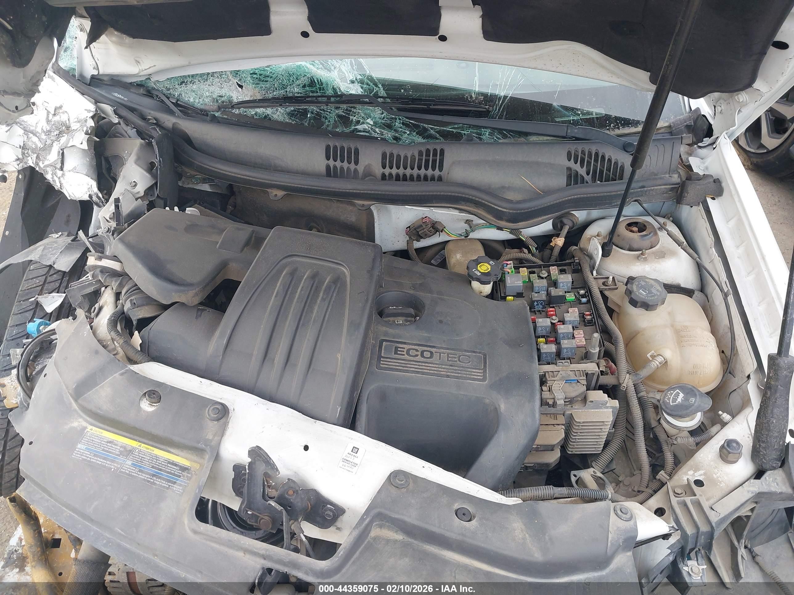 2008 Chevrolet Cobalt Ls White vin: 1G1AK58F087239029