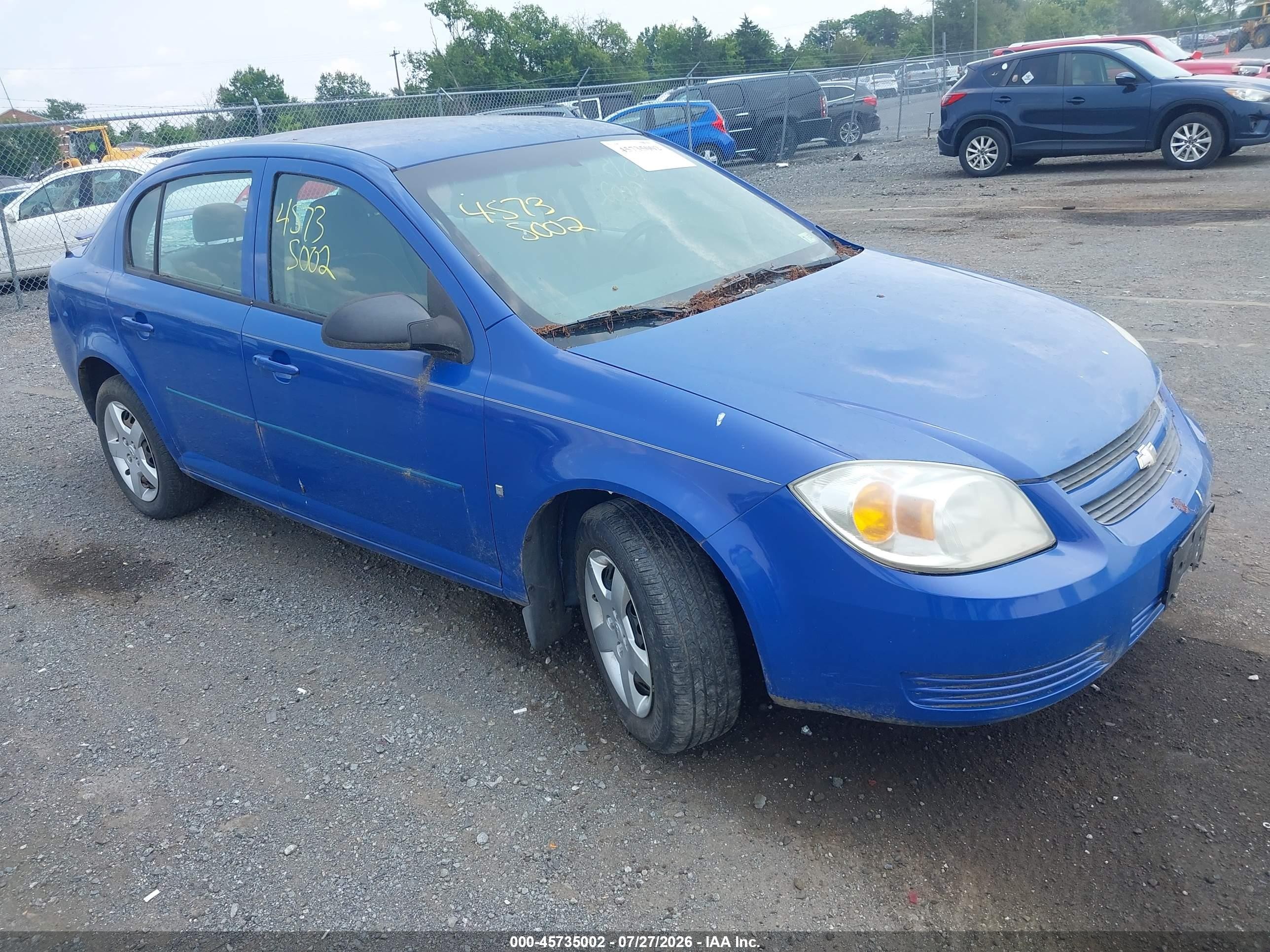 2008 Chevrolet Cobalt Ls Blue vin: 1G1AK58F387154640