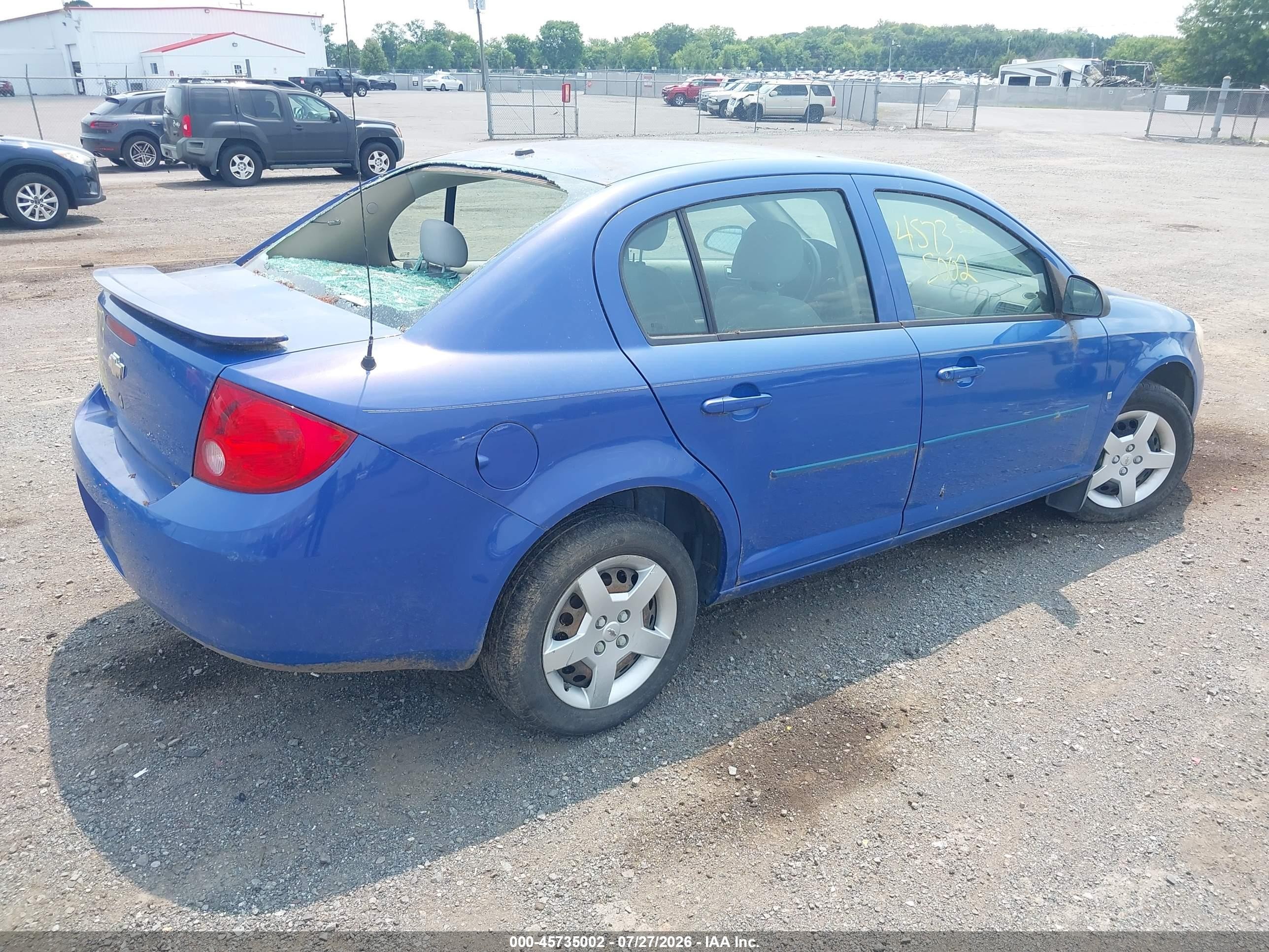 2008 Chevrolet Cobalt Ls Blue vin: 1G1AK58F387154640
