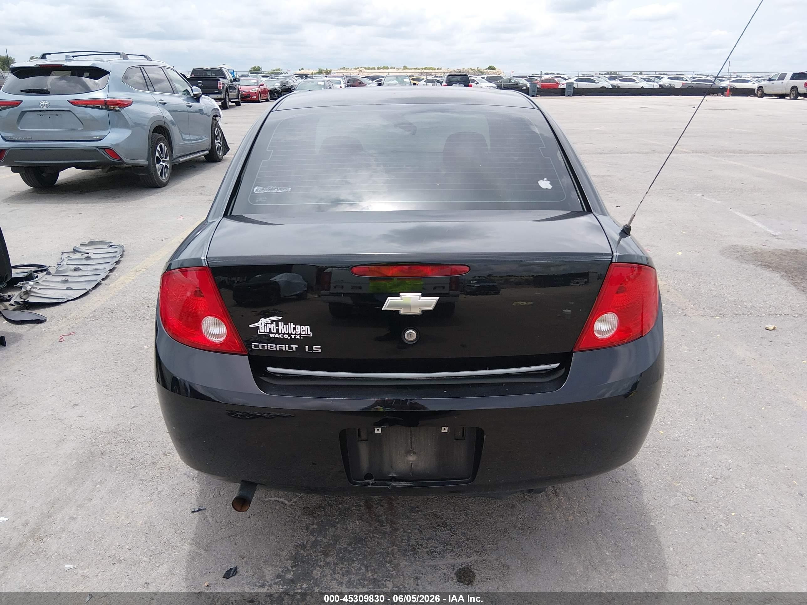 2008 Chevrolet Cobalt Ls Black vin: 1G1AK58F387300065