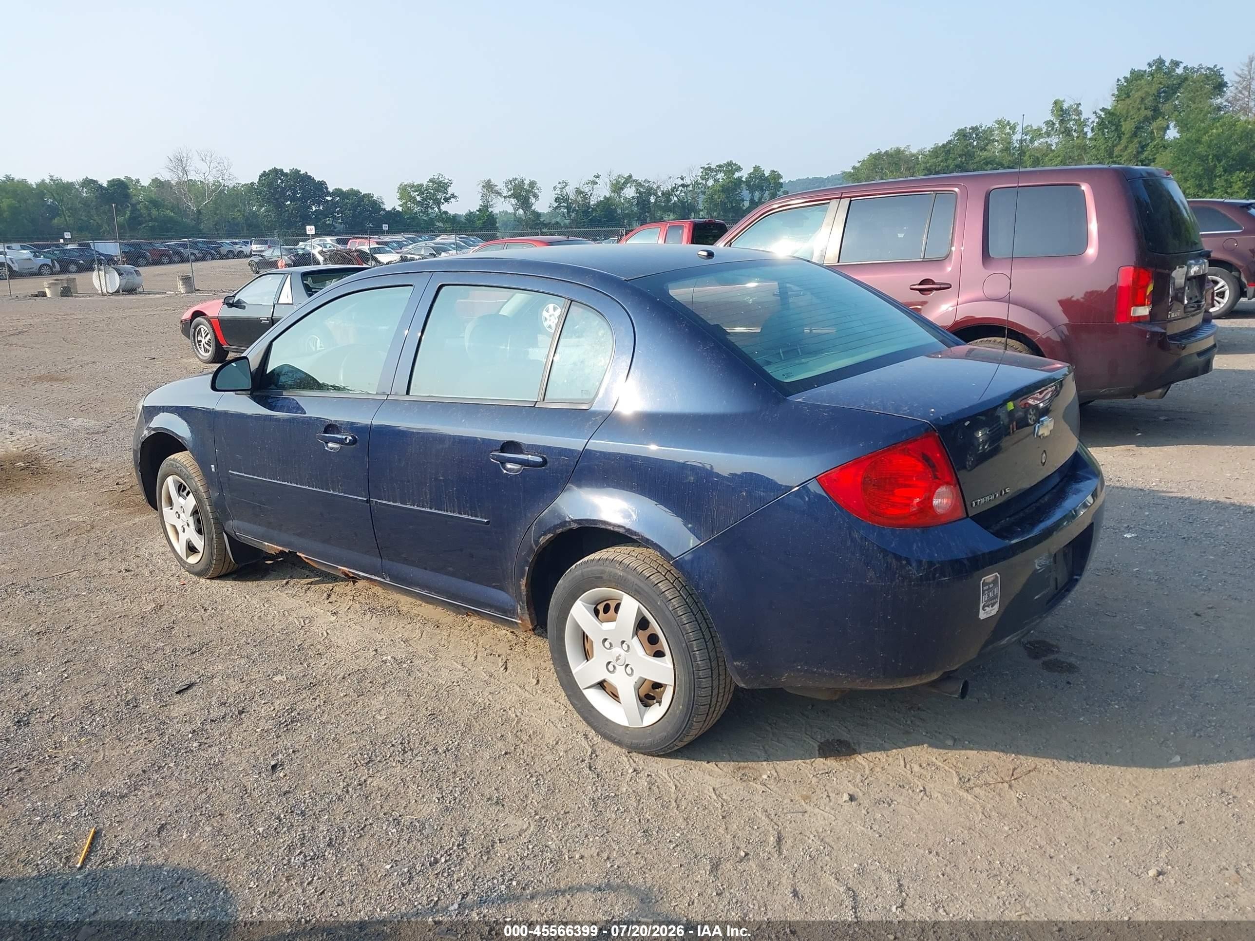 2008 Chevrolet Cobalt Ls Blue vin: 1G1AK58F487232813