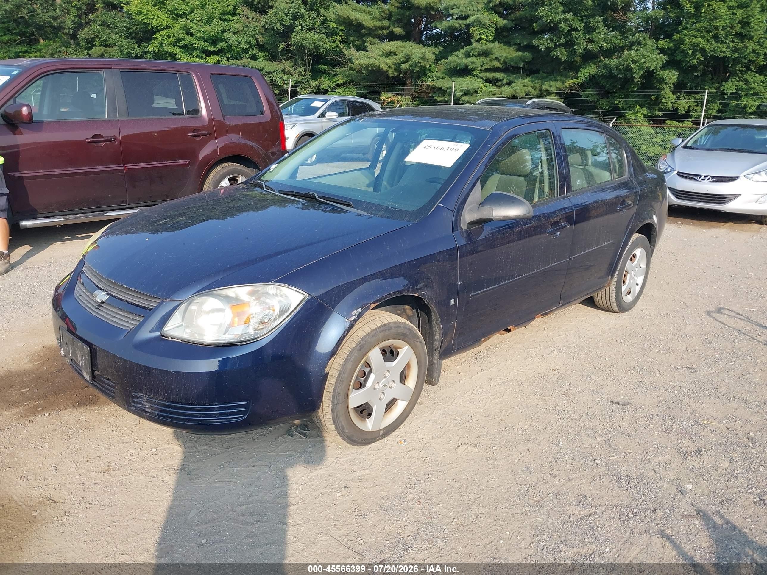 2008 Chevrolet Cobalt Ls Blue vin: 1G1AK58F487232813
