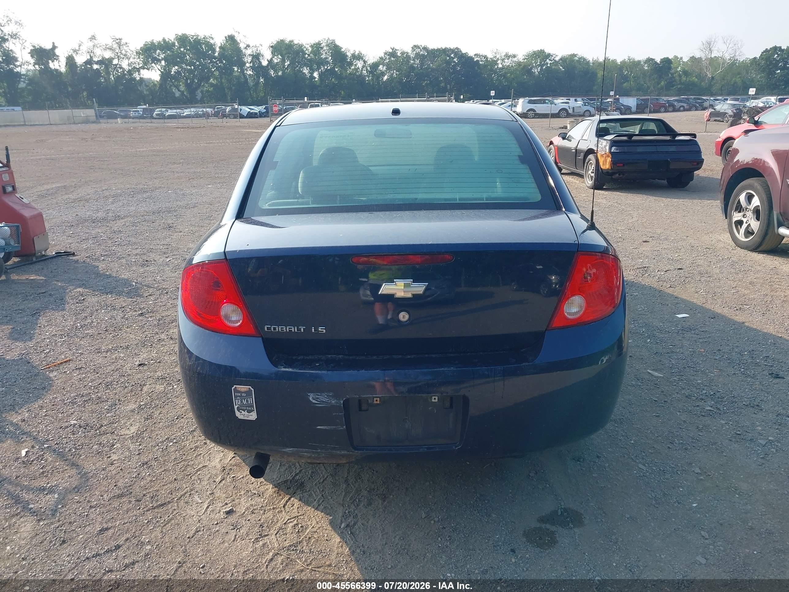 2008 Chevrolet Cobalt Ls Blue vin: 1G1AK58F487232813
