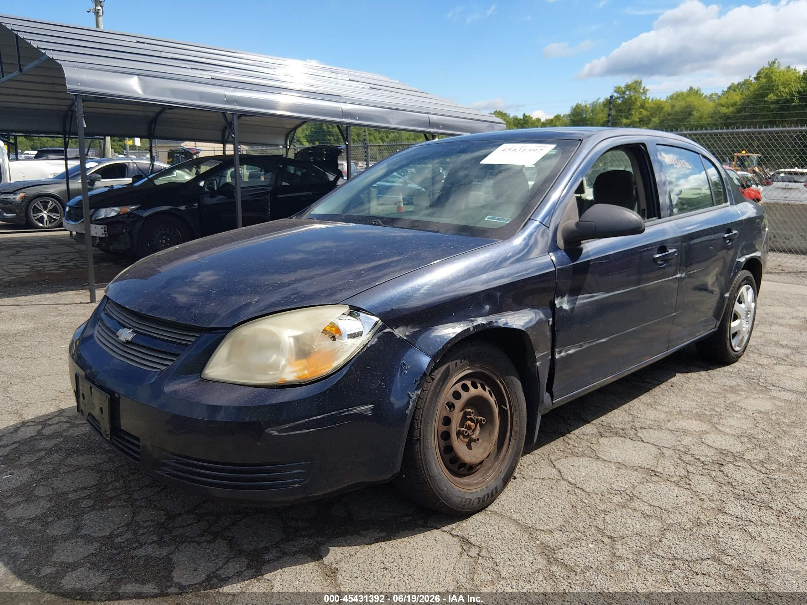2008 Chevrolet Cobalt Ls Blue vin: 1G1AK58F687122913