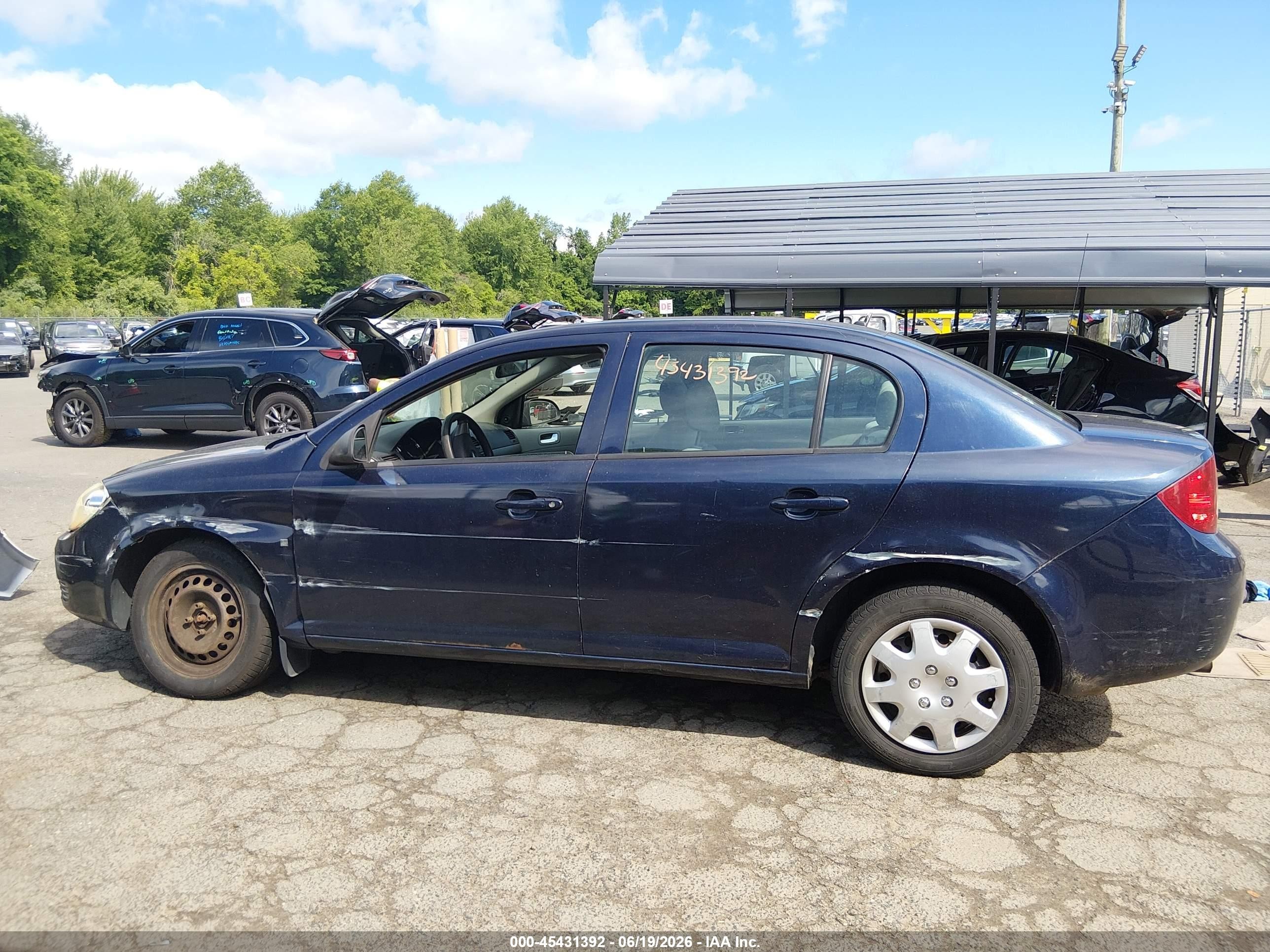 2008 Chevrolet Cobalt Ls Blue vin: 1G1AK58F687122913