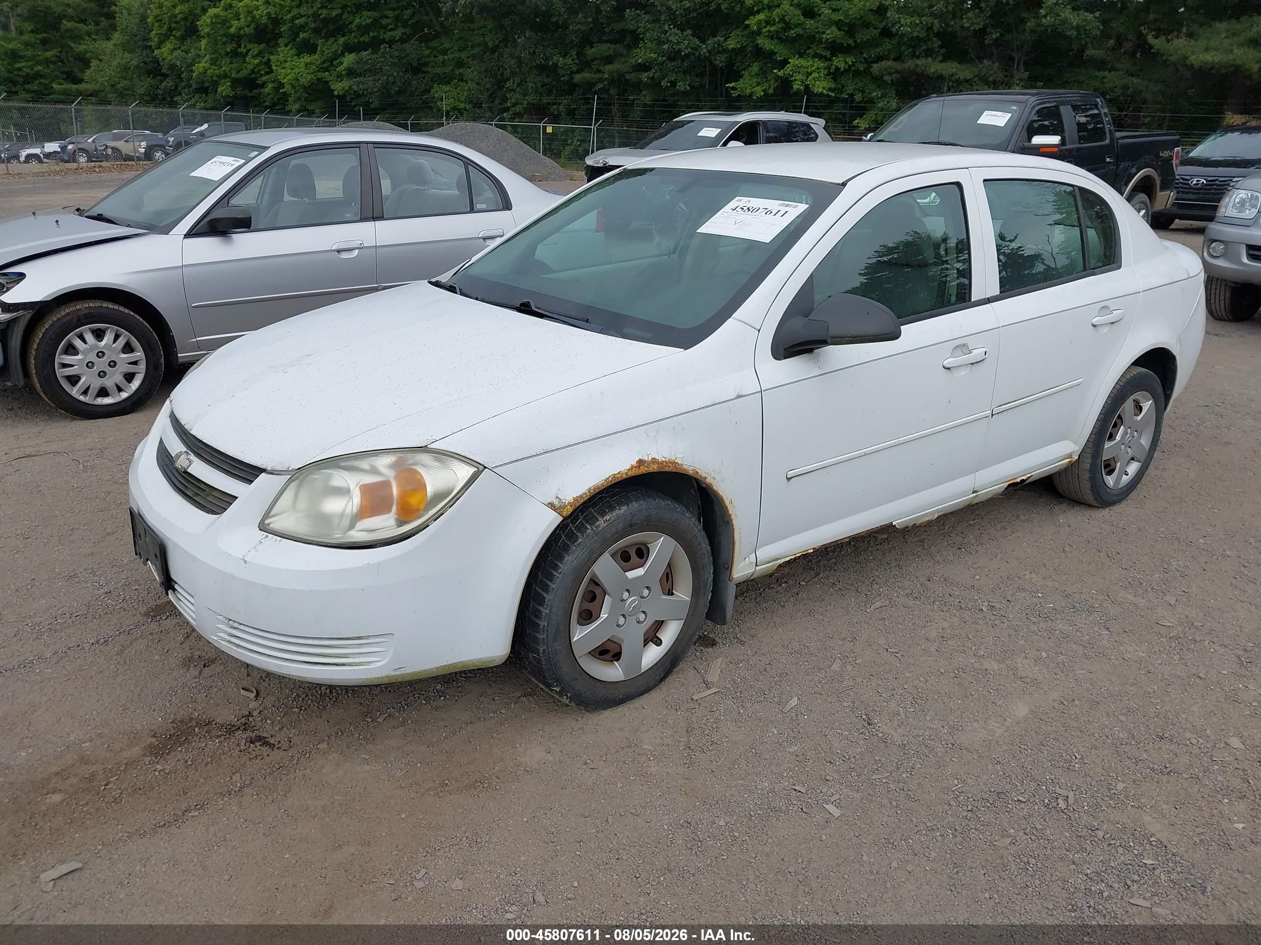 2008 Chevrolet Cobalt Ls White vin: 1G1AK58F887119267