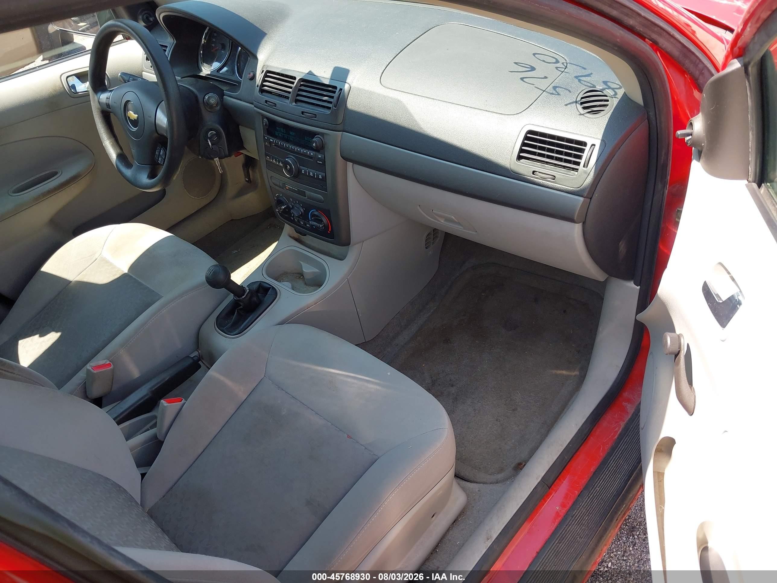 2009 Chevrolet Cobalt Ls Red vin: 1G1AK58H697134479